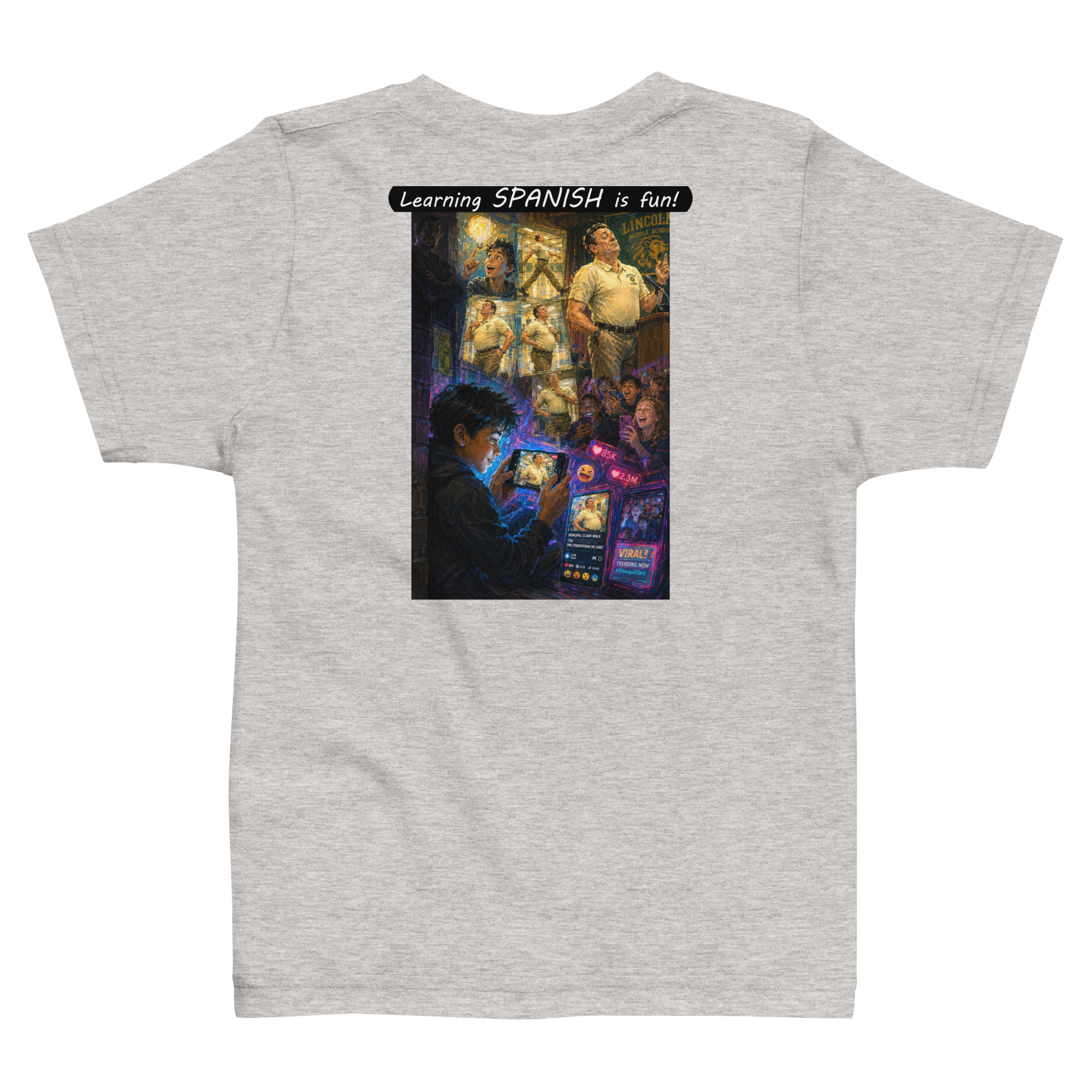 Toddler Jersey T-Shirt - Learning SPANISH is fun! - The Influencer - Image 3