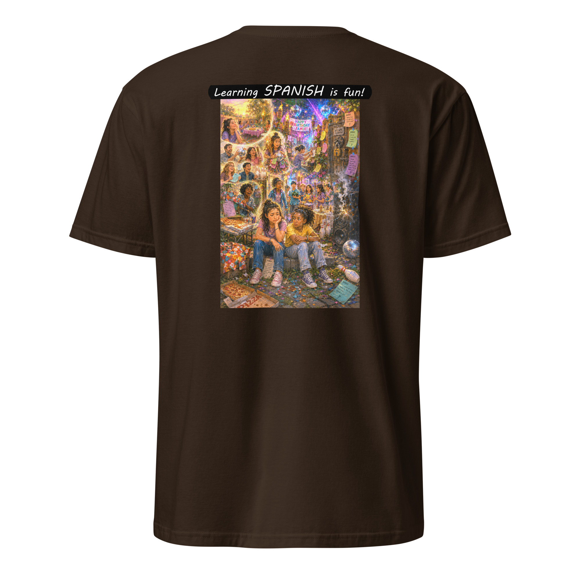 Unisex Softstyle T-Shirt - Learning SPANISH is fun! - The Surprise Party - Image 18