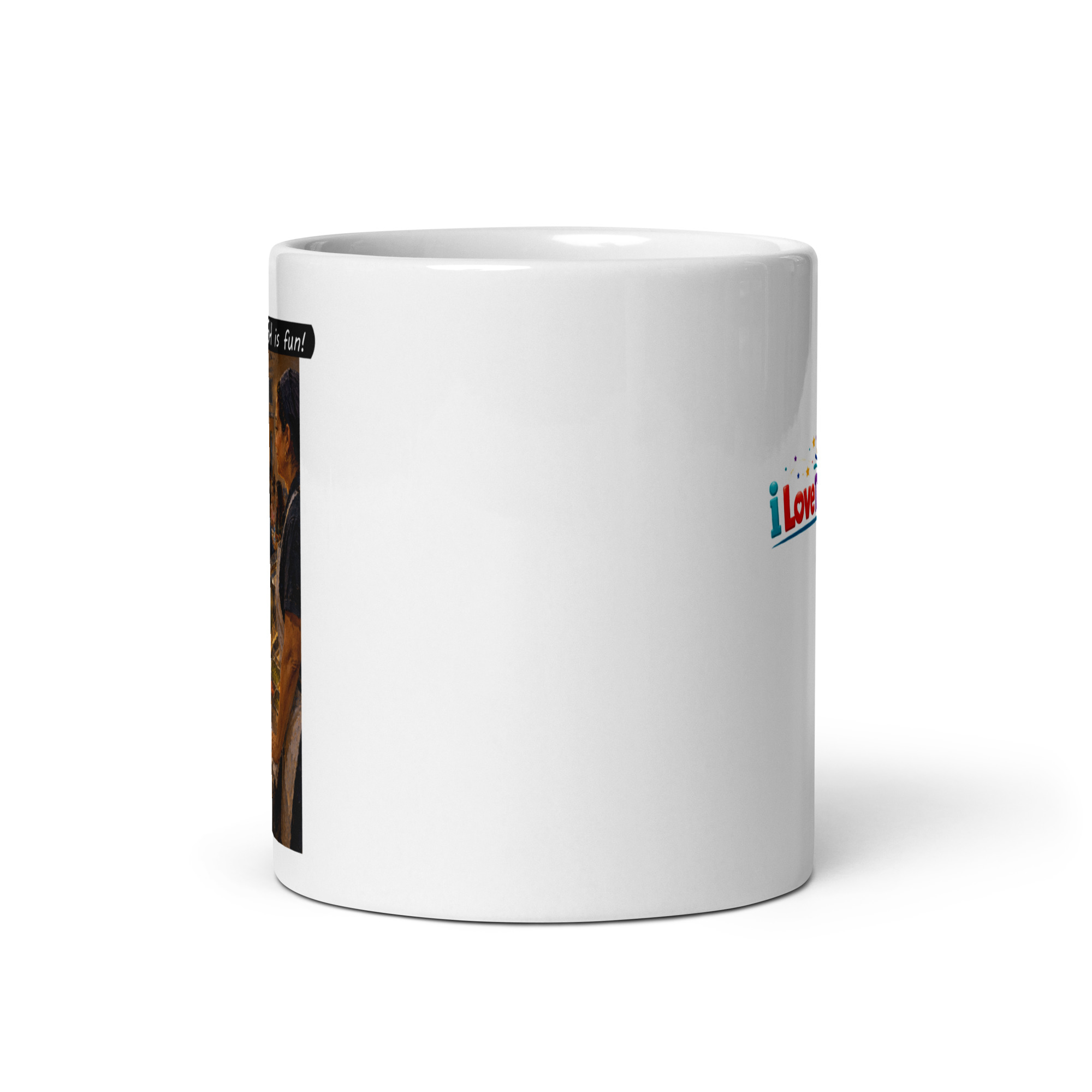 Premium White Glossy Mug - Learning ENGLISH is fun! - Crusty Roof Tiles - Image 1