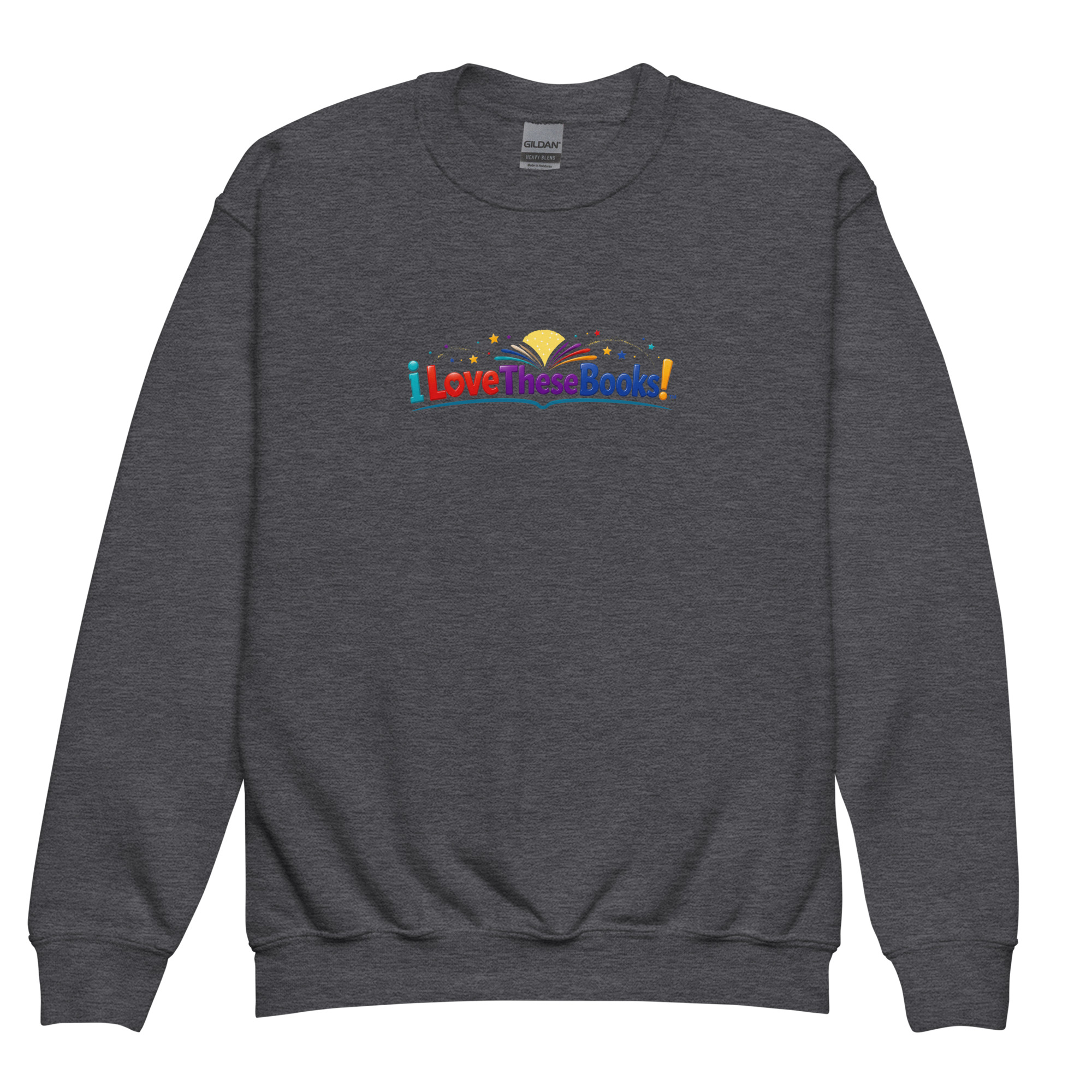 Youth crewneck sweatshirt - Learning ENGLISH is fun! - Your Mama - Image 2