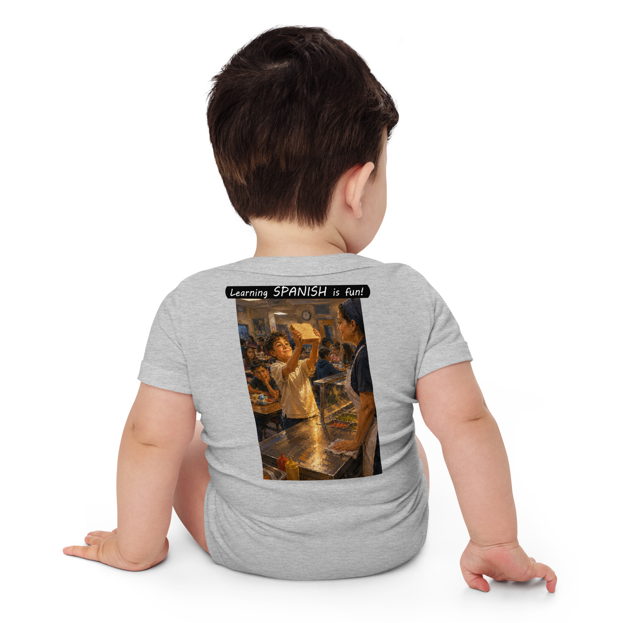 Baby Short Sleeve One Piece - Learning SPANISH is fun! - Crusty Roof Tiles - Image 30