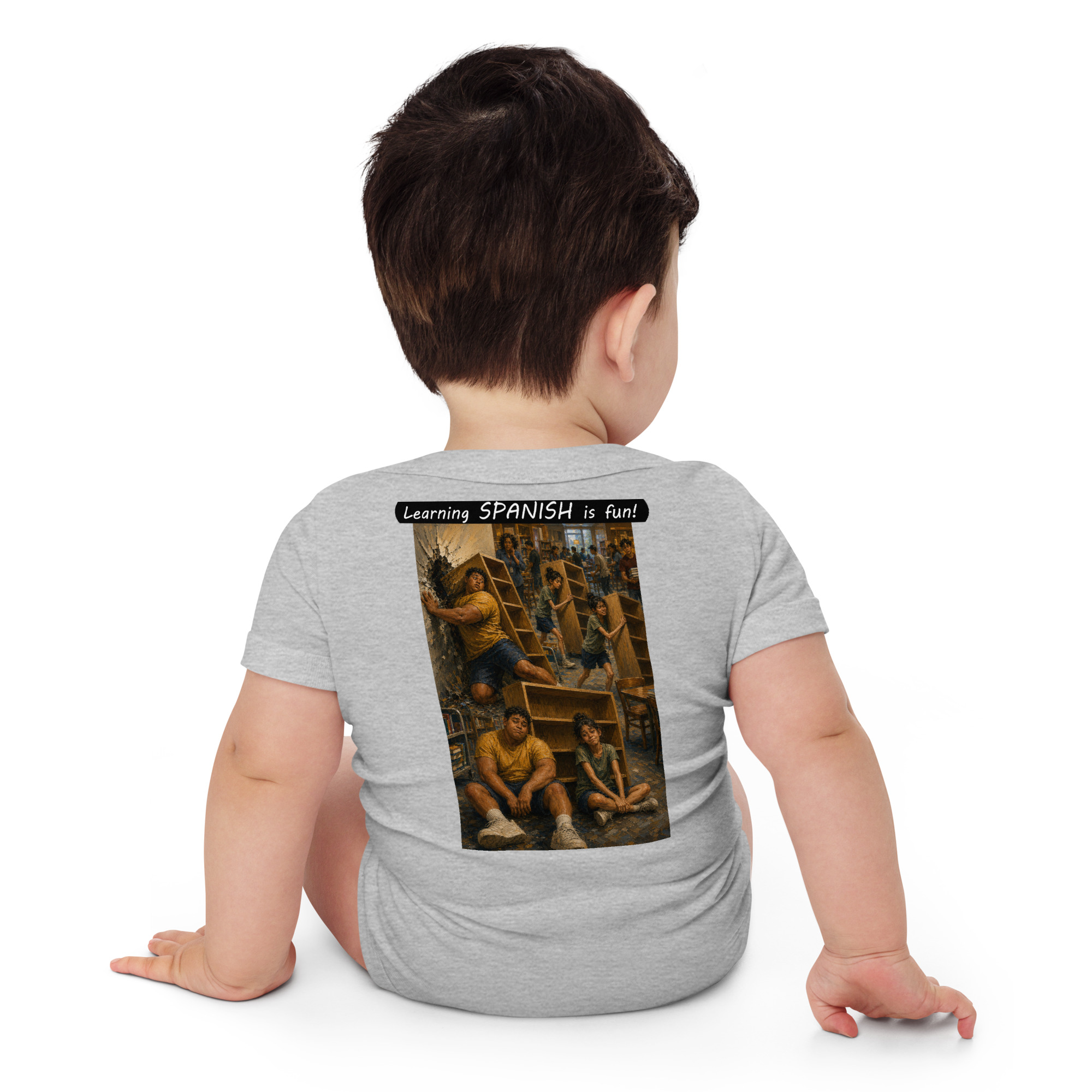 Baby Short Sleeve One Piece - Learning SPANISH is fun! - Fair Trade - Image 20