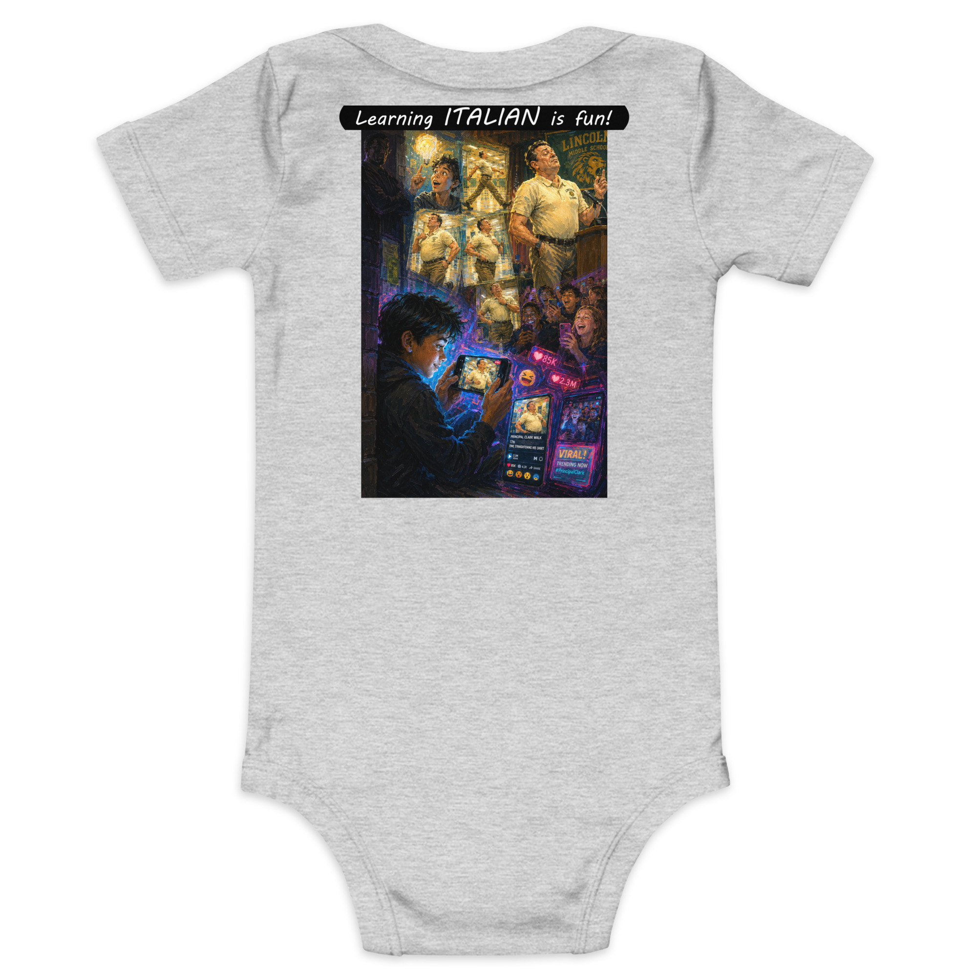 Baby Short Sleeve One Piece - Learning ITALIAN is fun! - The Influencer - Image 12