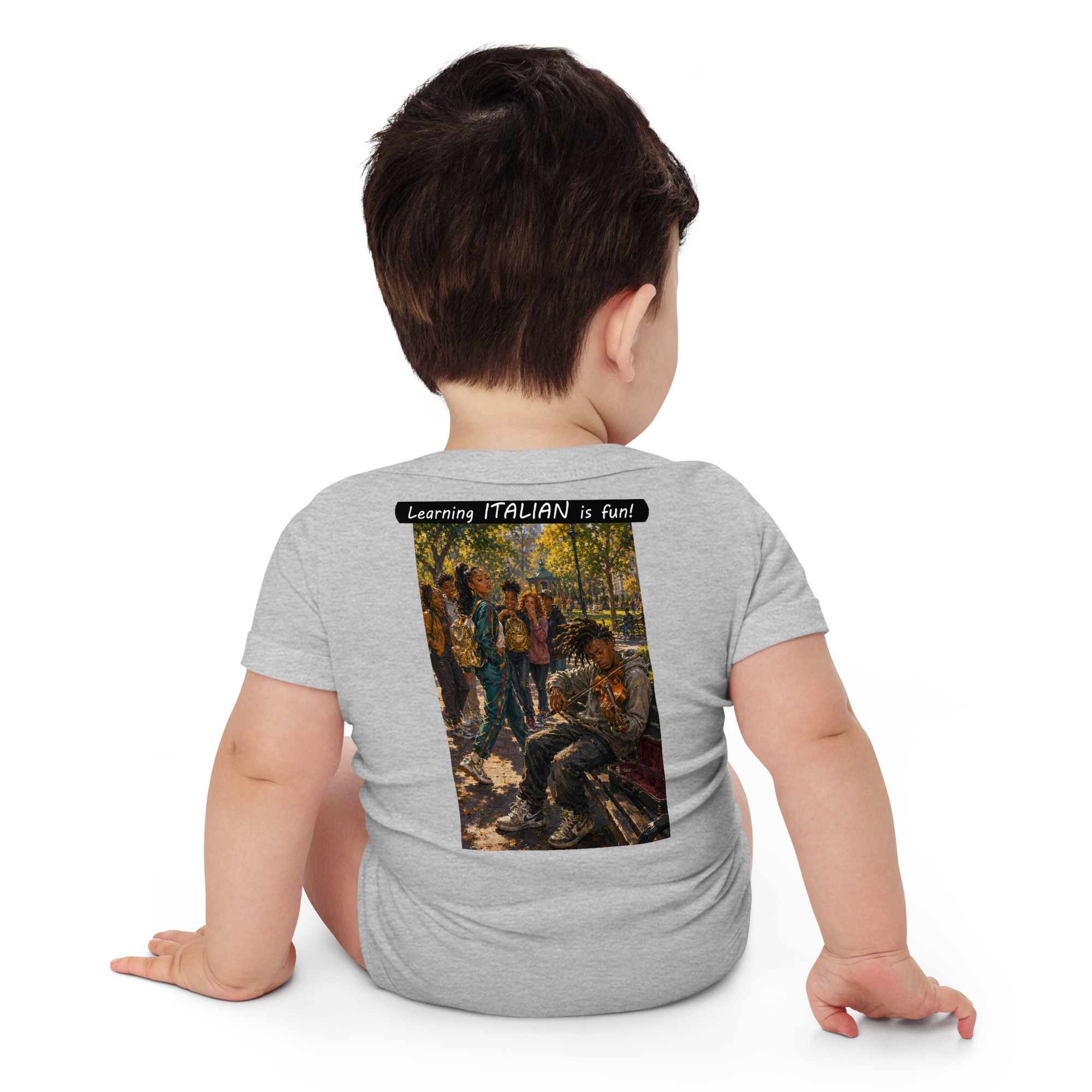 Baby Short Sleeve One Piece - Learning ITALIAN is fun! - The Spotlight - Image 14