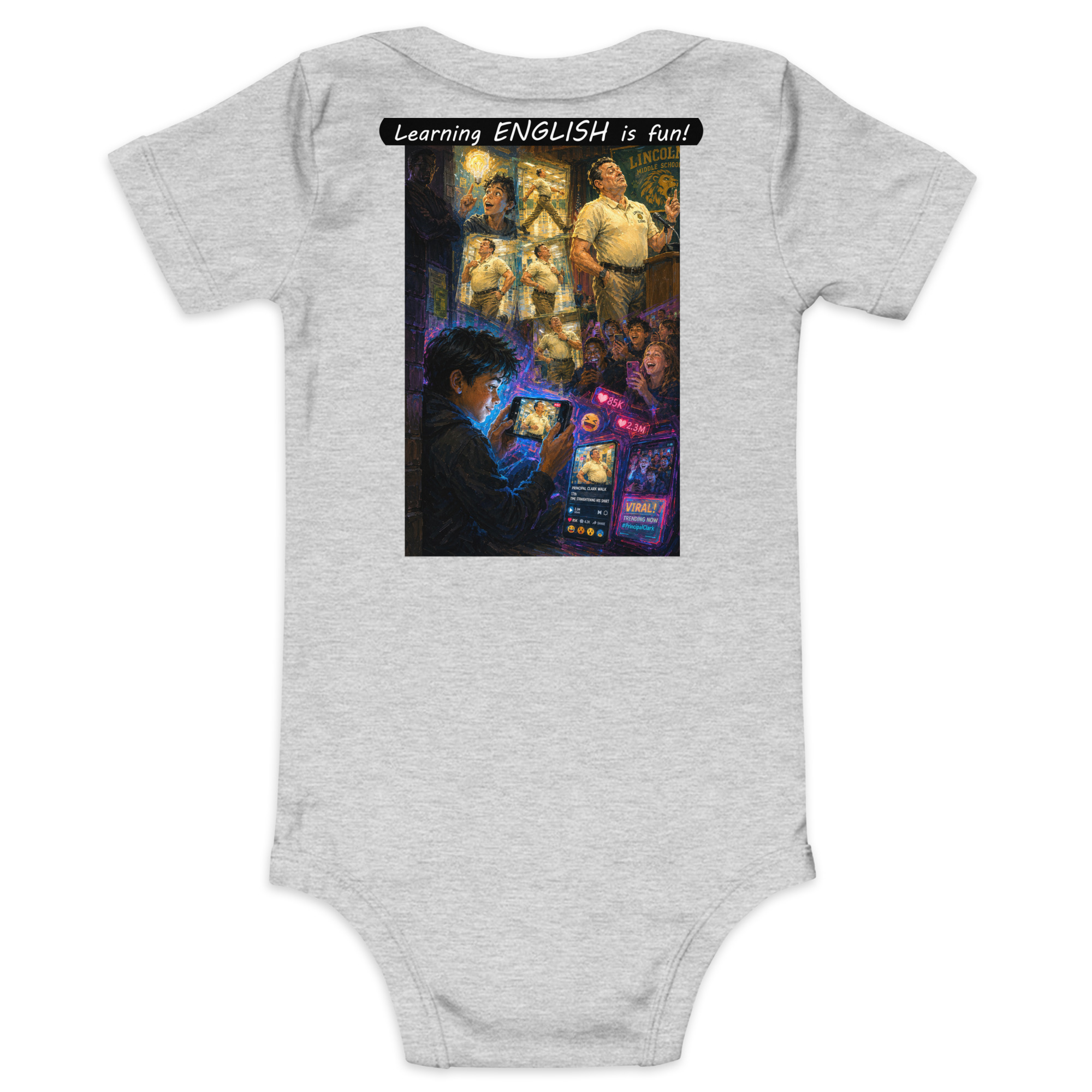 Baby Short Sleeve One Piece - Learning ENGLISH is fun! - The Influencer - Image 12