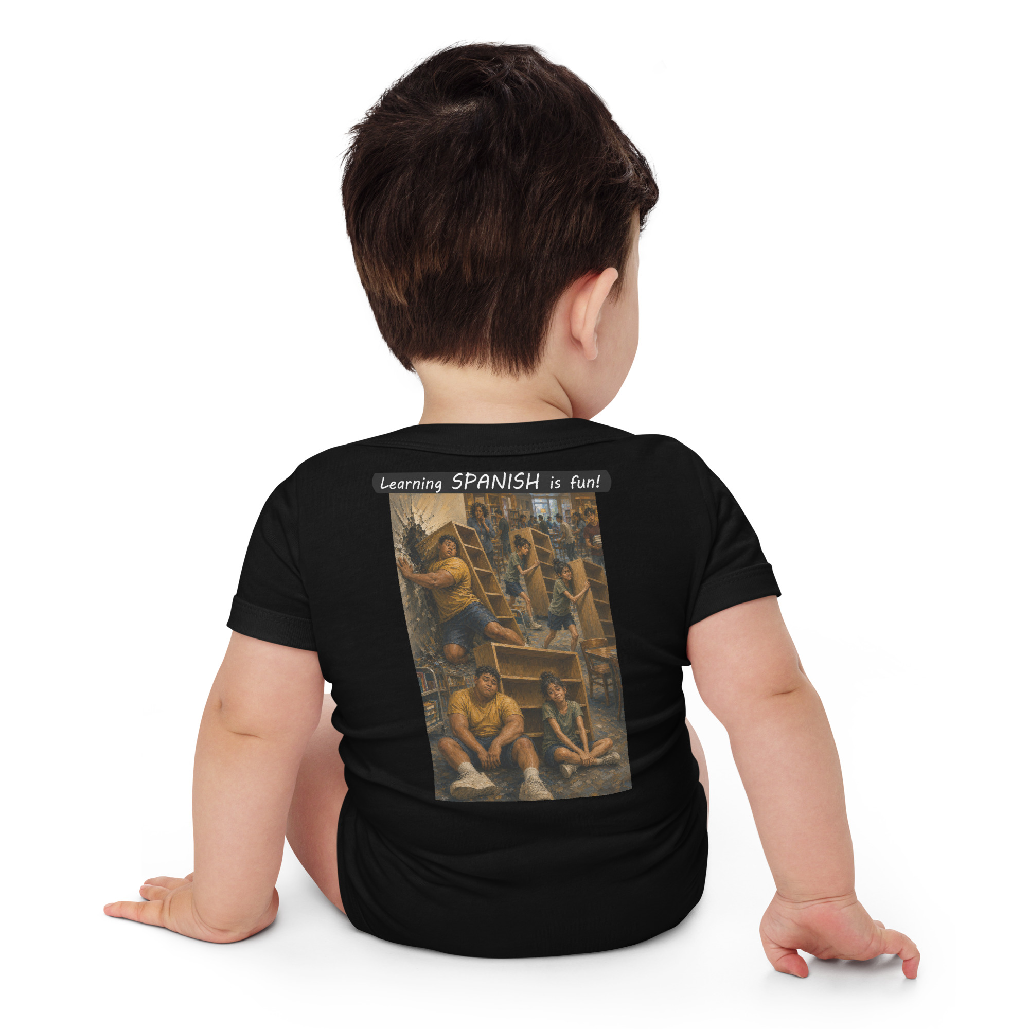 Baby Short Sleeve One Piece - Learning SPANISH is fun! - Fair Trade - Image 25