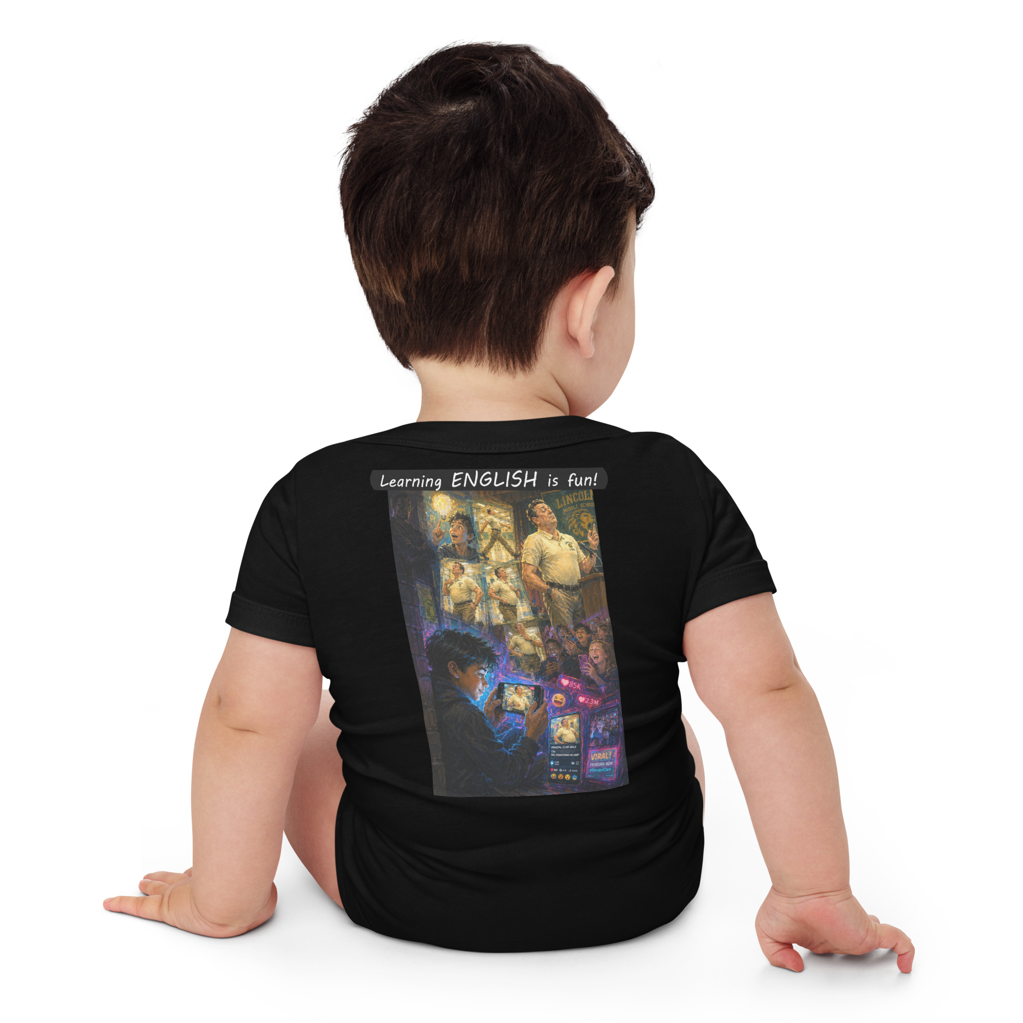 Baby Short Sleeve One Piece - Learning ENGLISH is fun! - The Influencer - Image 9