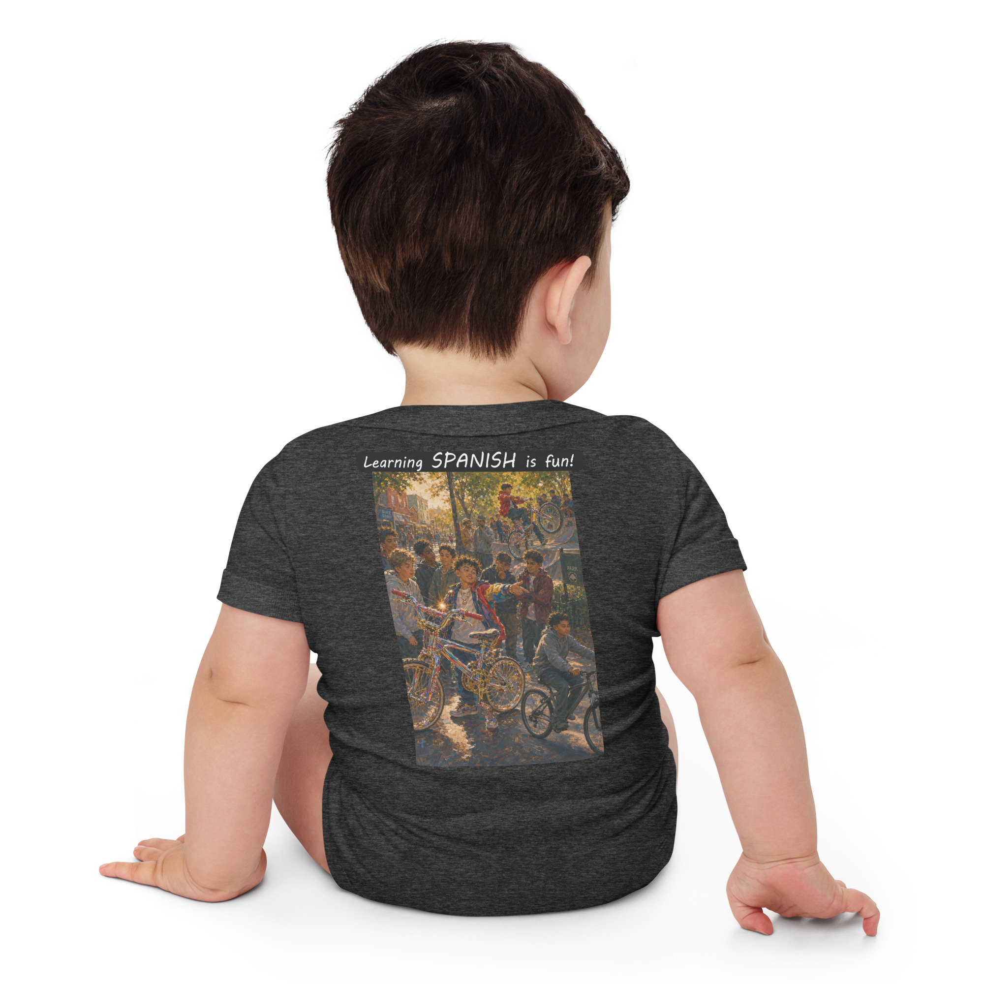Baby Short Sleeve One Piece - Learning SPANISH is fun! - The Show Off - Image 20