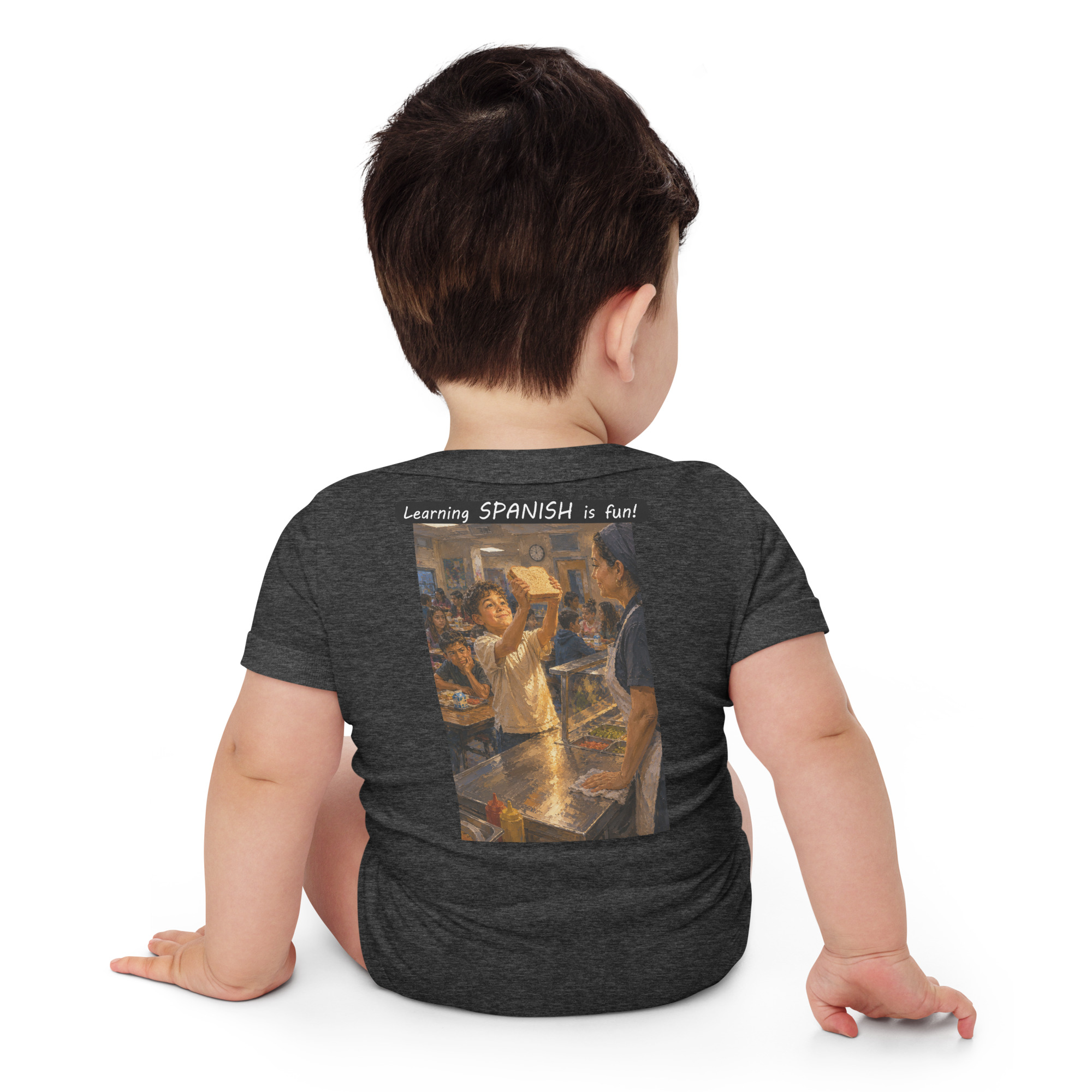 Baby Short Sleeve One Piece - Learning SPANISH is fun! - Crusty Roof Tiles - Image 10