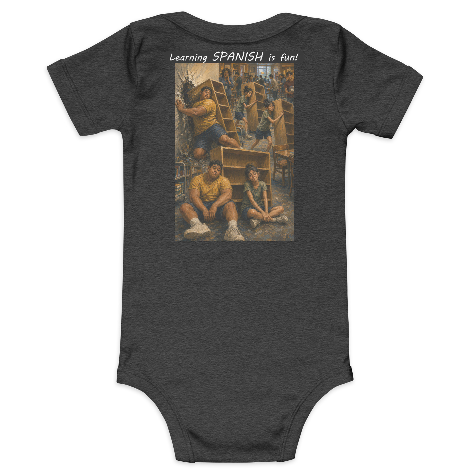 Baby Short Sleeve One Piece - Learning SPANISH is fun! - Fair Trade - Image 1
