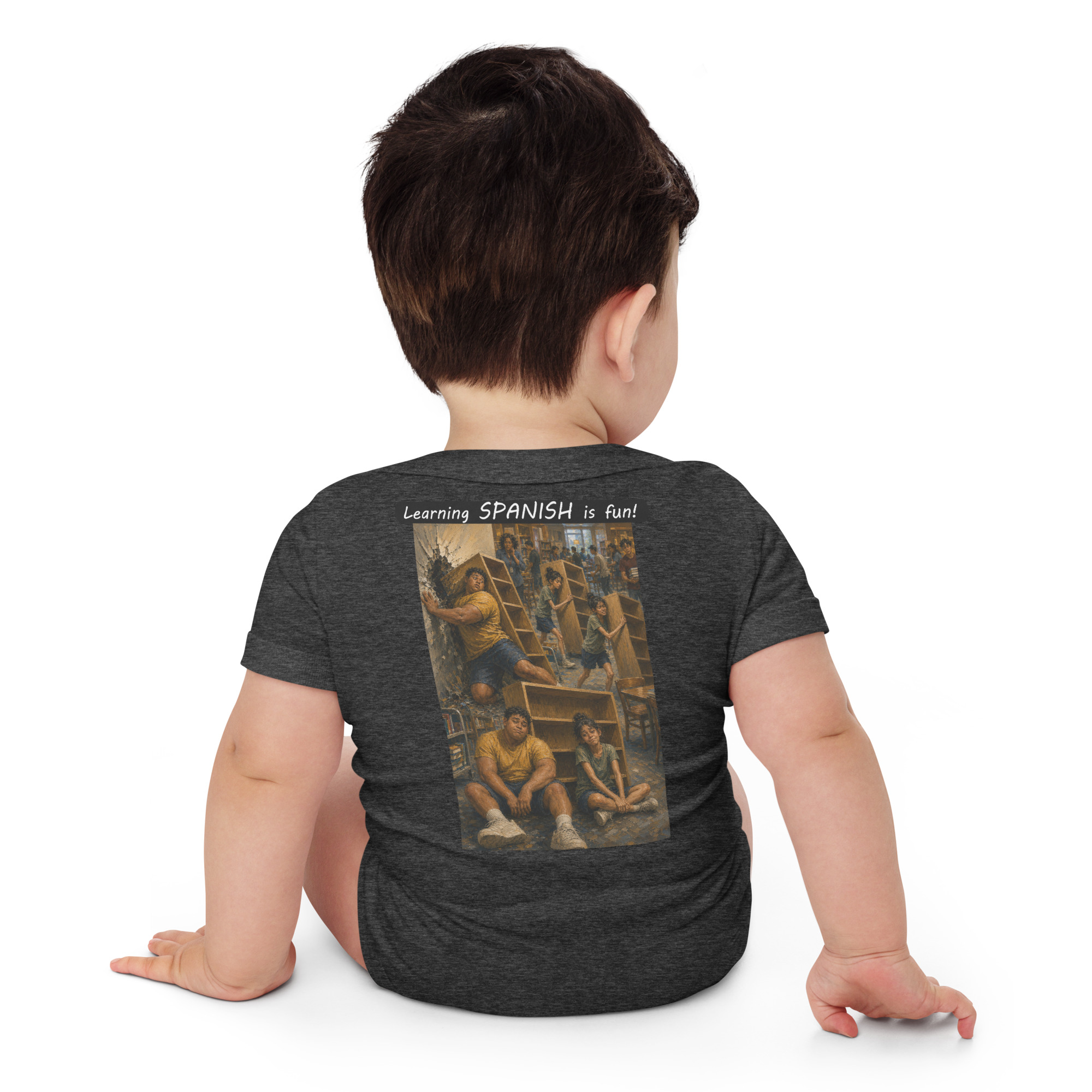 Baby Short Sleeve One Piece - Learning SPANISH is fun! - Fair Trade - Image 5