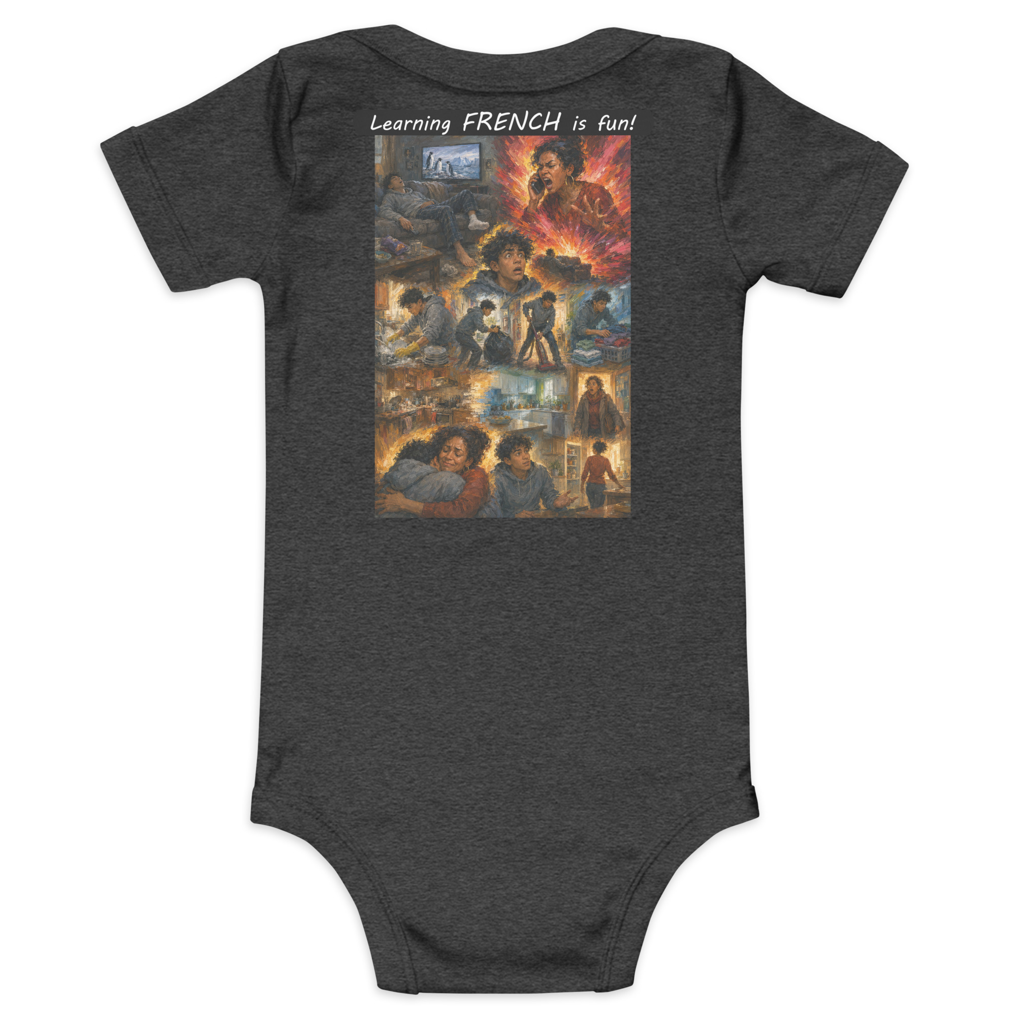 Baby Short Sleeve One Piece - Learning FRENCH is fun! - Your Mama - Image 9