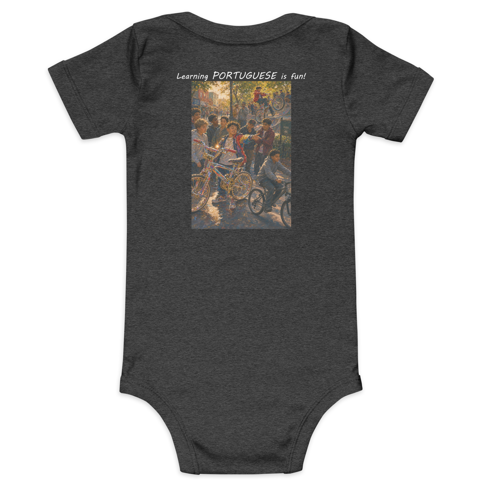 Baby Short Sleeve One Piece - Learning PORTUGUESE is fun! - The Show Off - Image 17