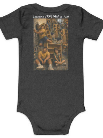 Baby Short Sleeve One Piece – Learning ITALIAN is fun! – Fair Trade