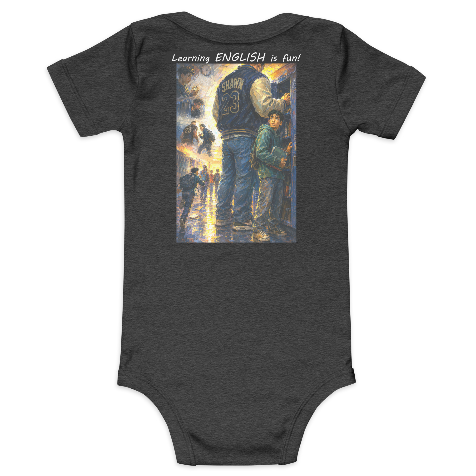 Baby Short Sleeve One Piece - Learning ENGLISH is fun! - The School Locker - Image 27