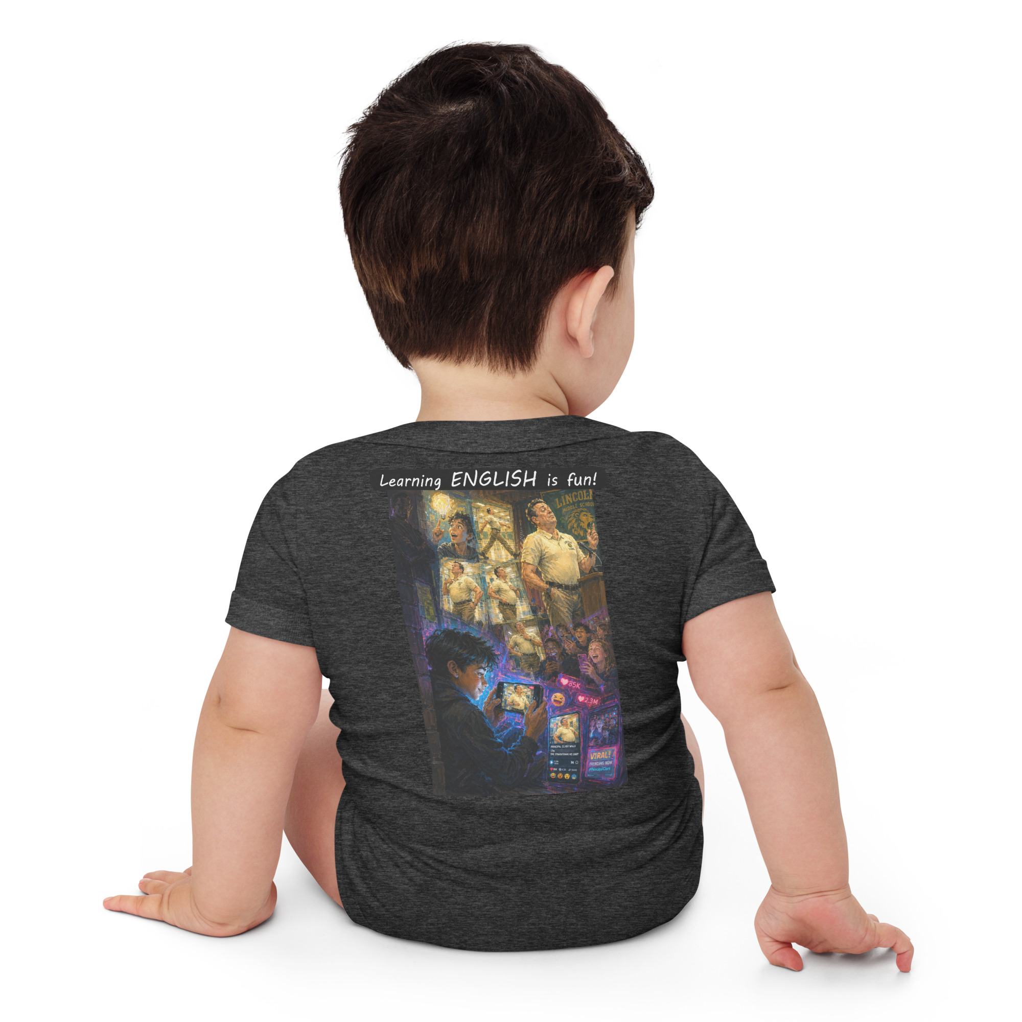 Baby Short Sleeve One Piece - Learning ENGLISH is fun! - The Influencer - Image 24