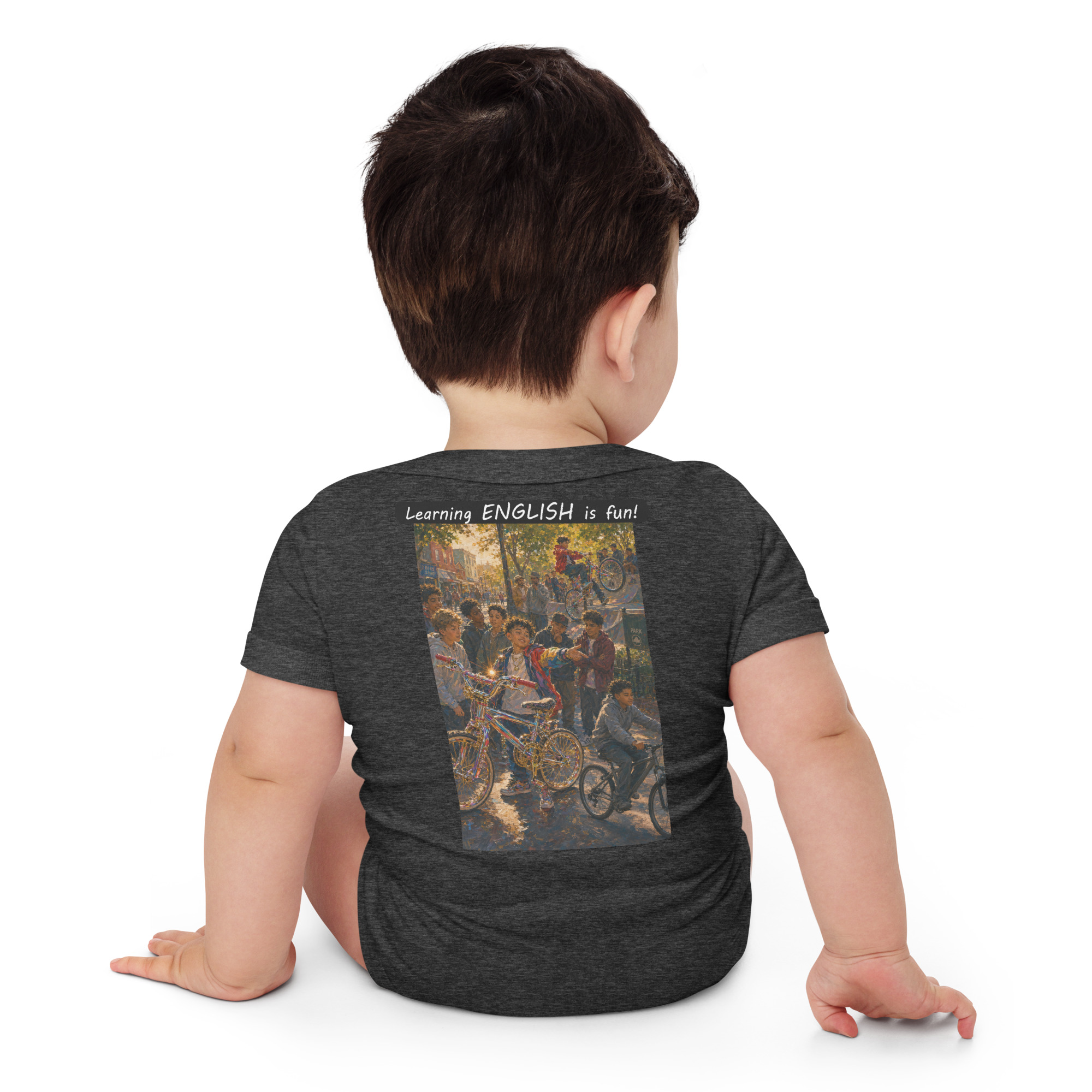 Baby short sleeve one piece - Learning ENGLISH is fun! - The Show Off - Image 19
