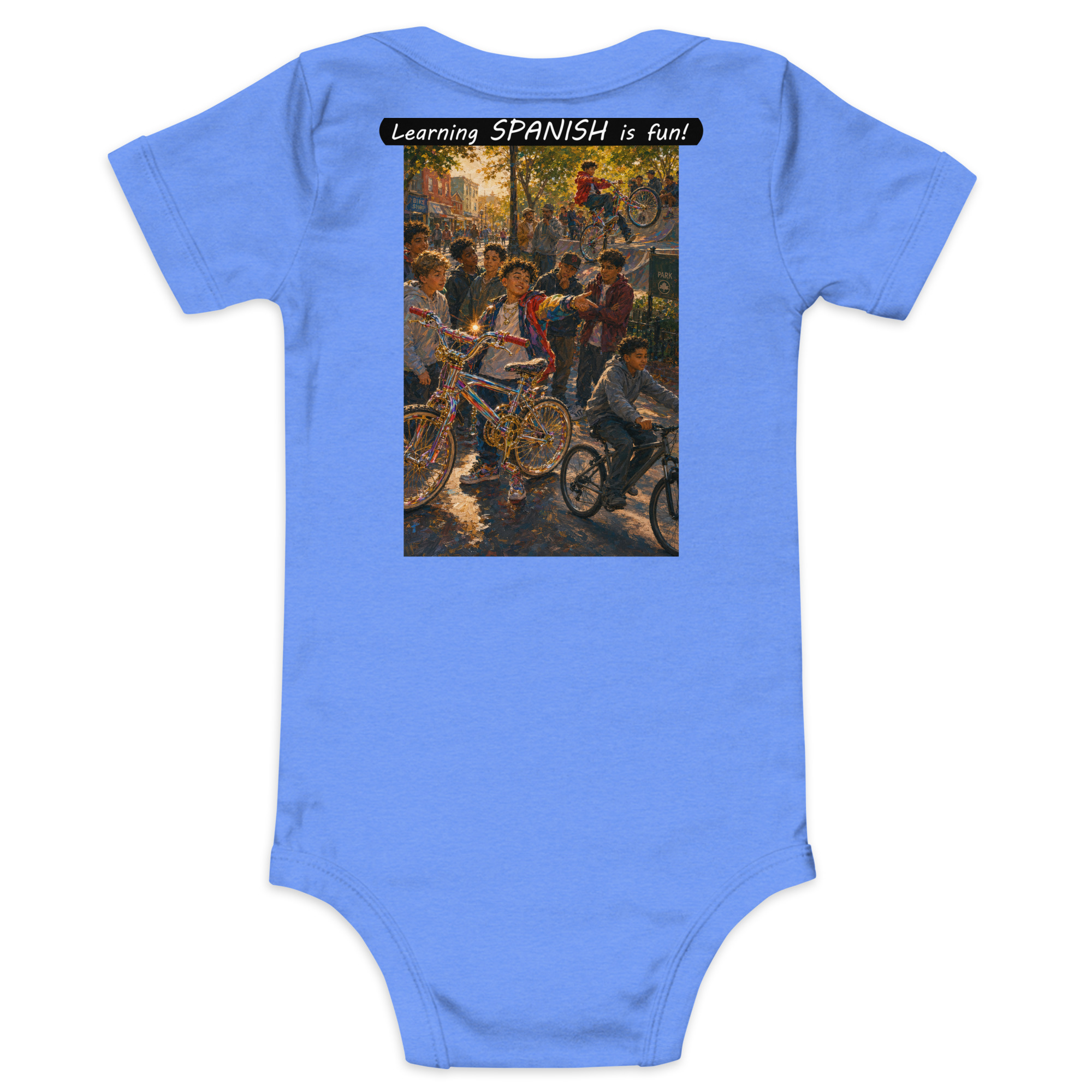 Baby Short Sleeve One Piece - Learning SPANISH is fun! - The Show Off - Image 32