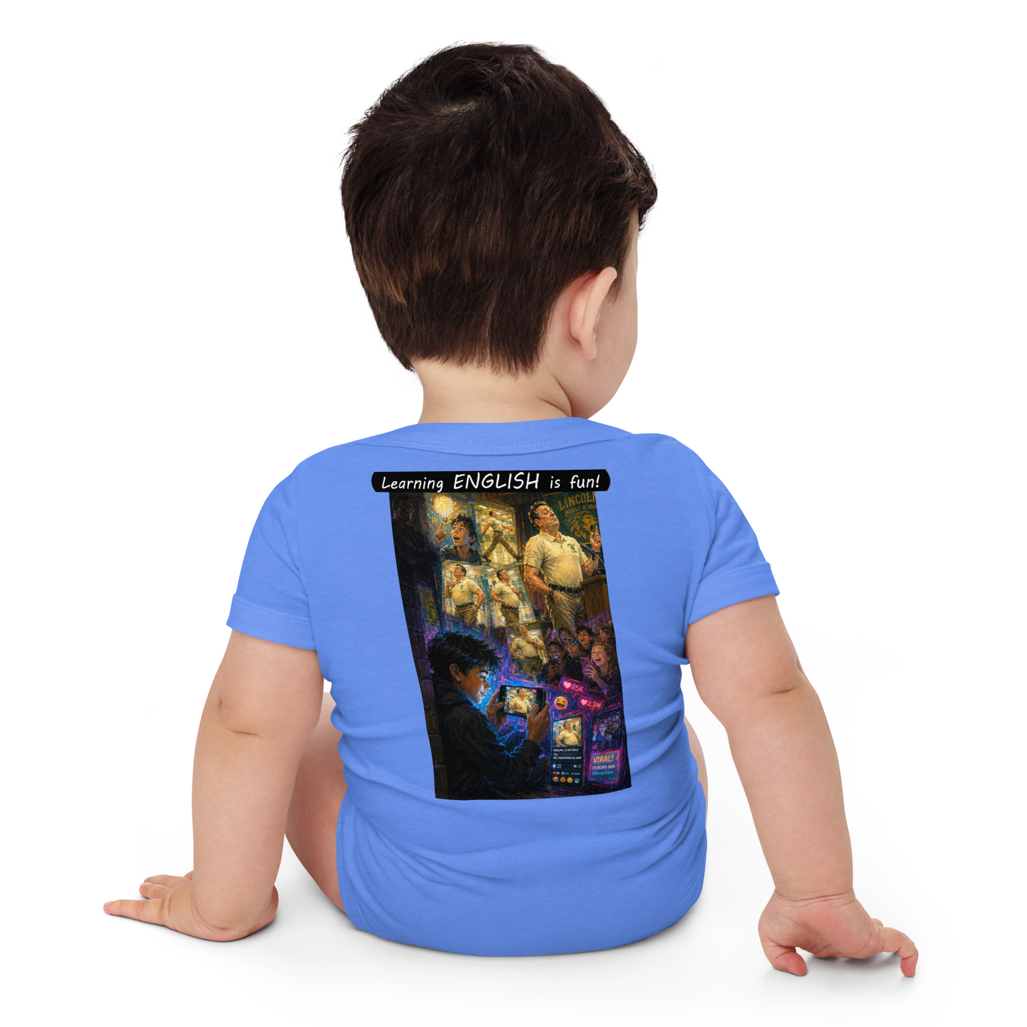 Baby Short Sleeve One Piece - Learning ENGLISH is fun! - The Influencer - Image 4