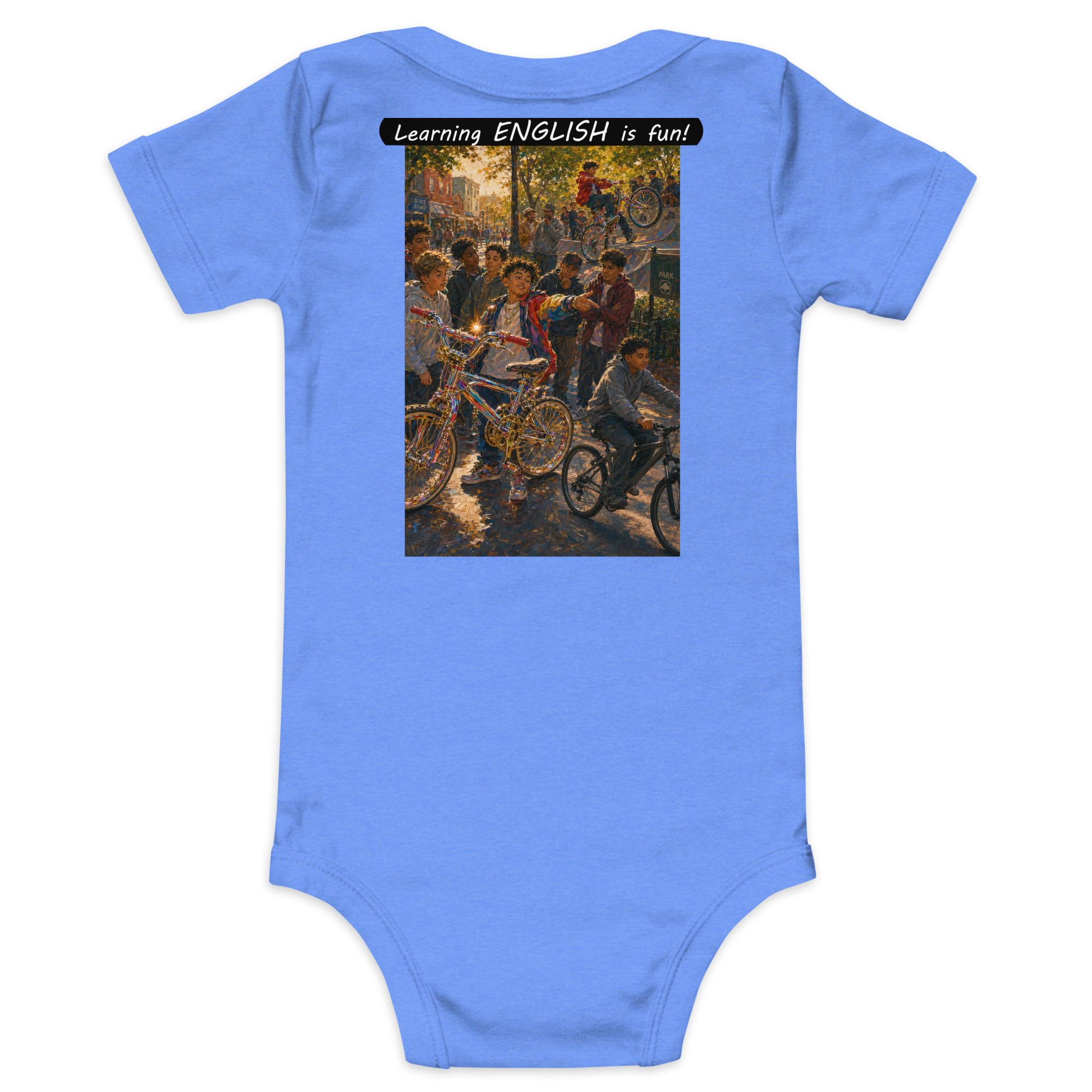 Baby short sleeve one piece - Learning ENGLISH is fun! - The Show Off - Image 32