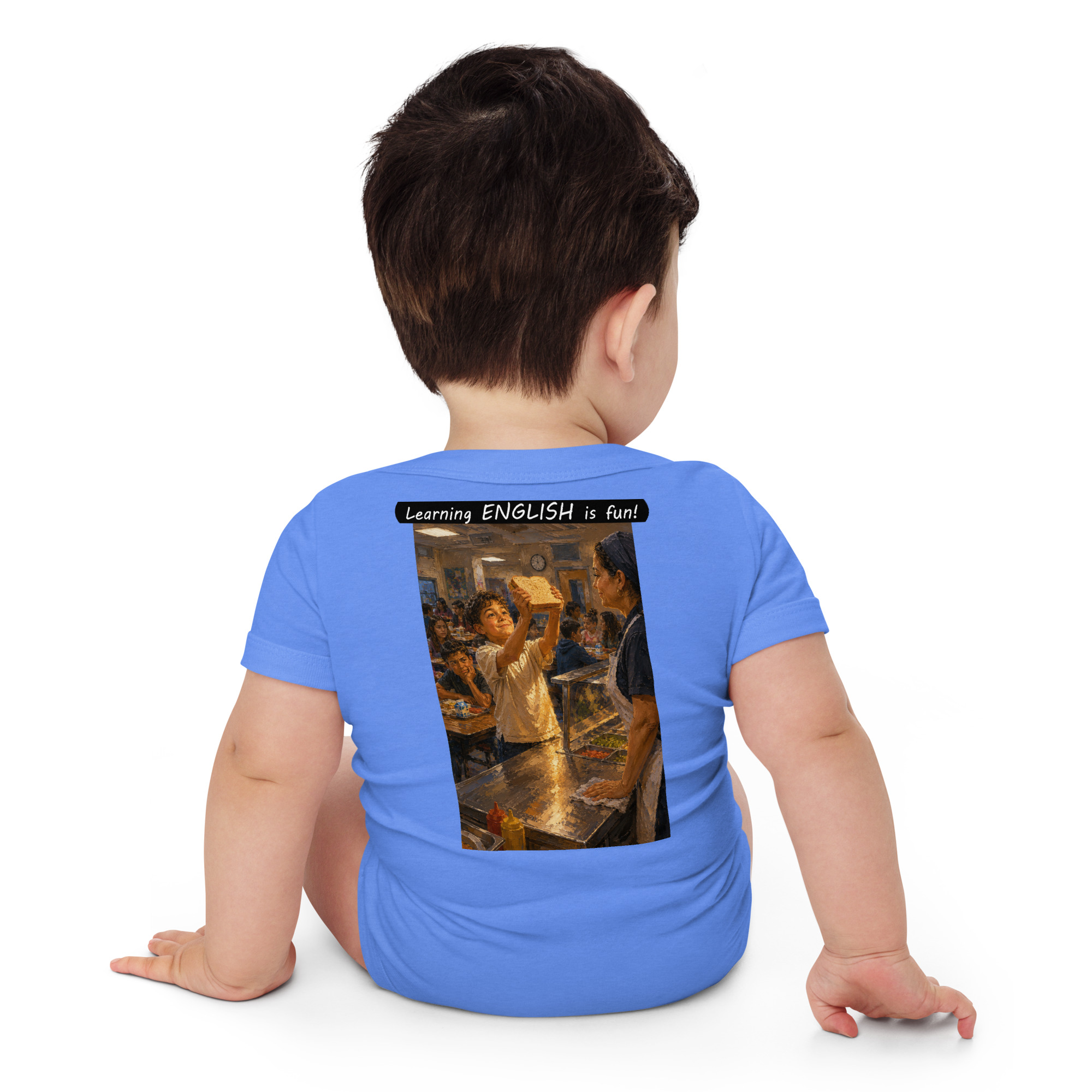 Baby short sleeve one piece - Learning ENGLISH is fun! - Crusty Roof Tiles - Image 14