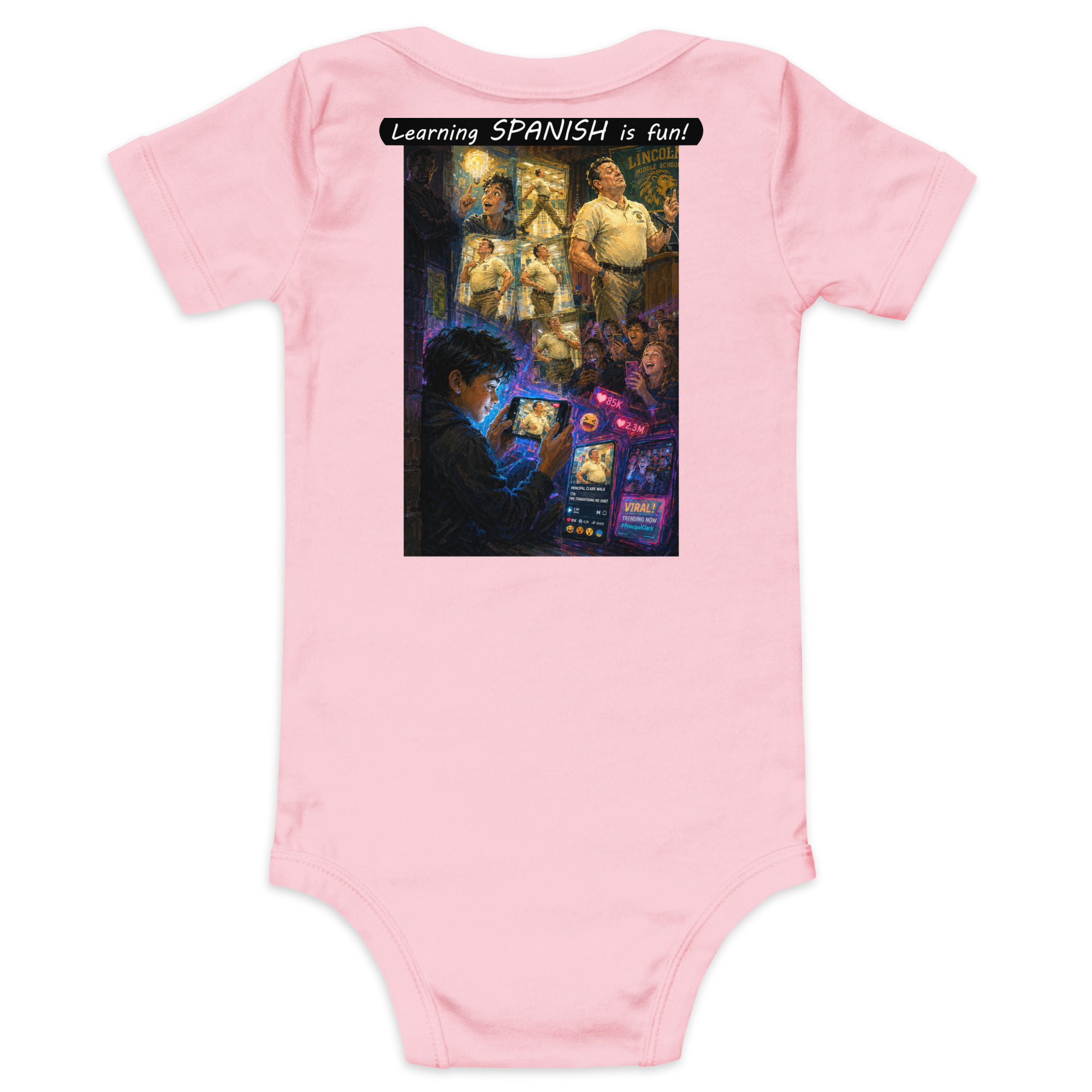 Baby Short Sleeve One Piece - Learning SPANISH is fun! - The Influencer - Image 17