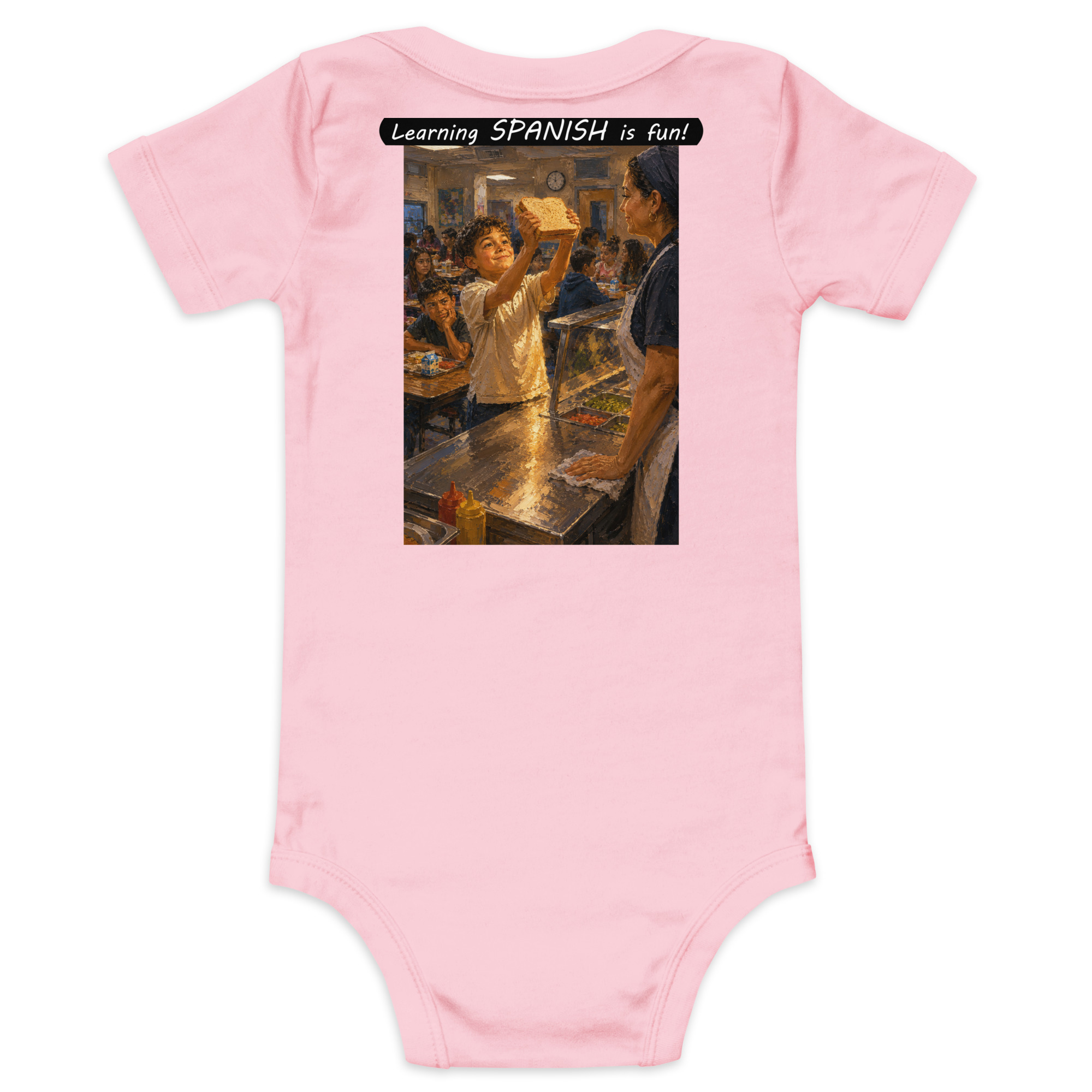 Baby Short Sleeve One Piece - Learning SPANISH is fun! - Crusty Roof Tiles - Image 16