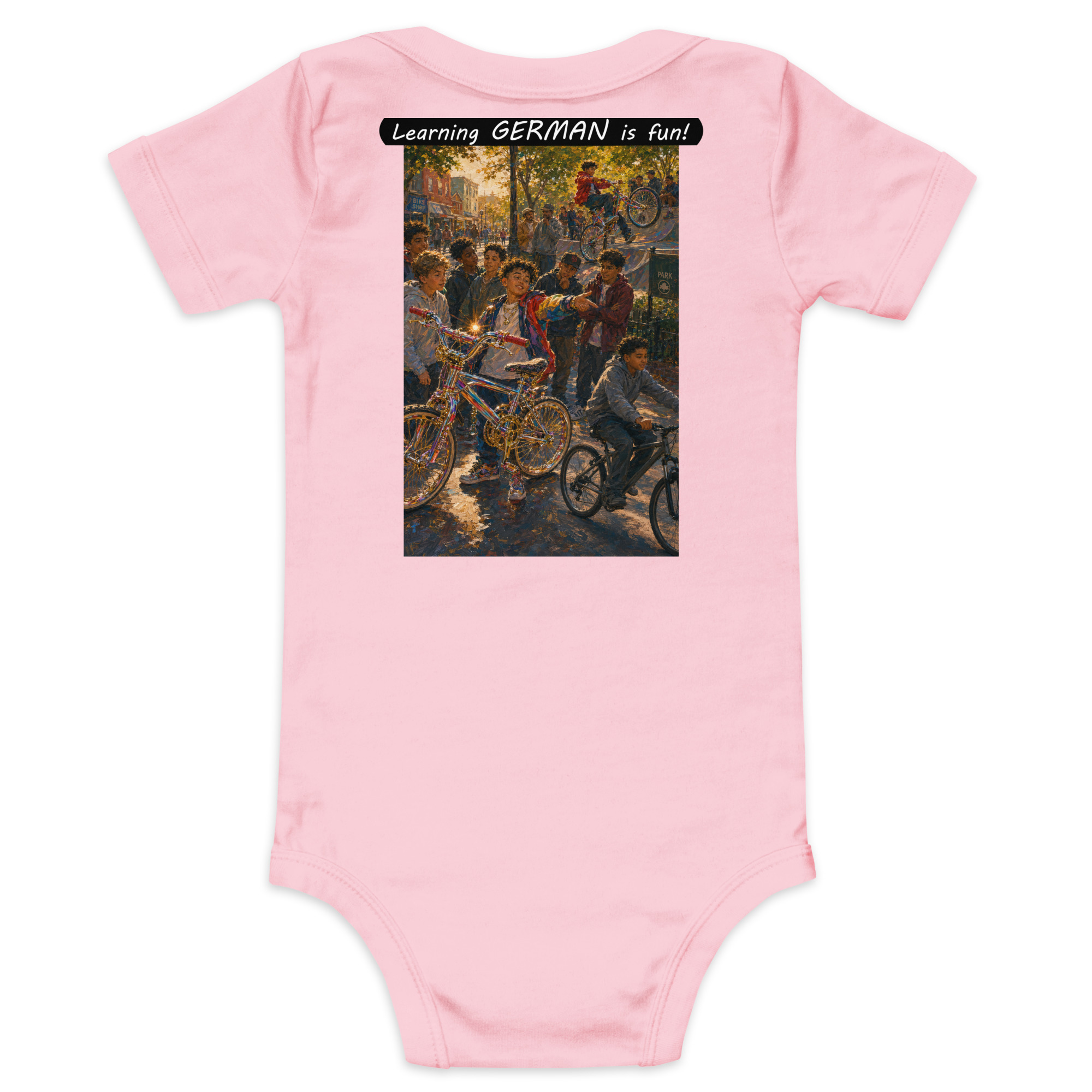 Baby Short Sleeve One Piece - Learning GERMAN is fun! - The Show Off - Image 12