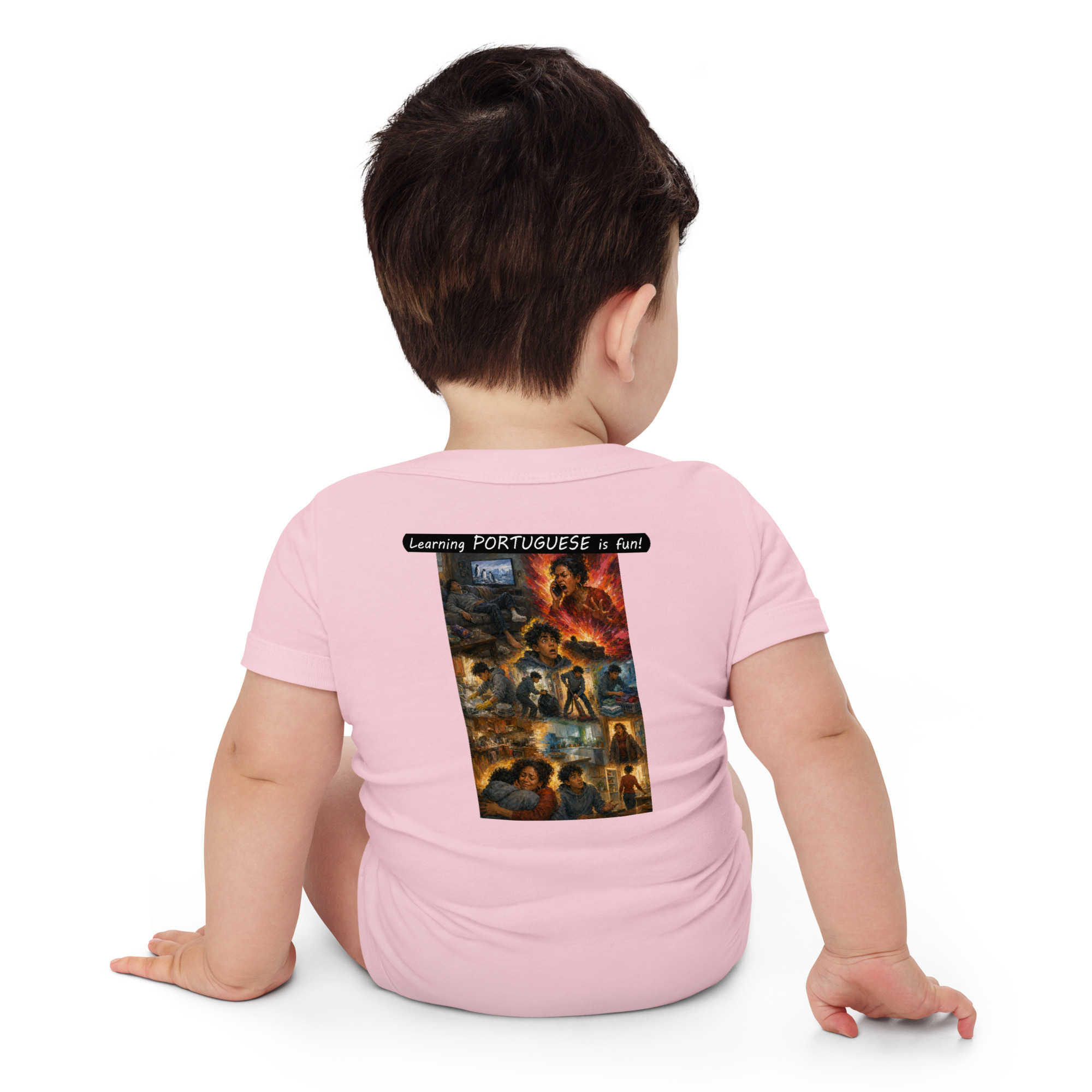 Baby Short Sleeve One Piece - Learning PORTUGUESE is fun! - Your Mama - Image 34