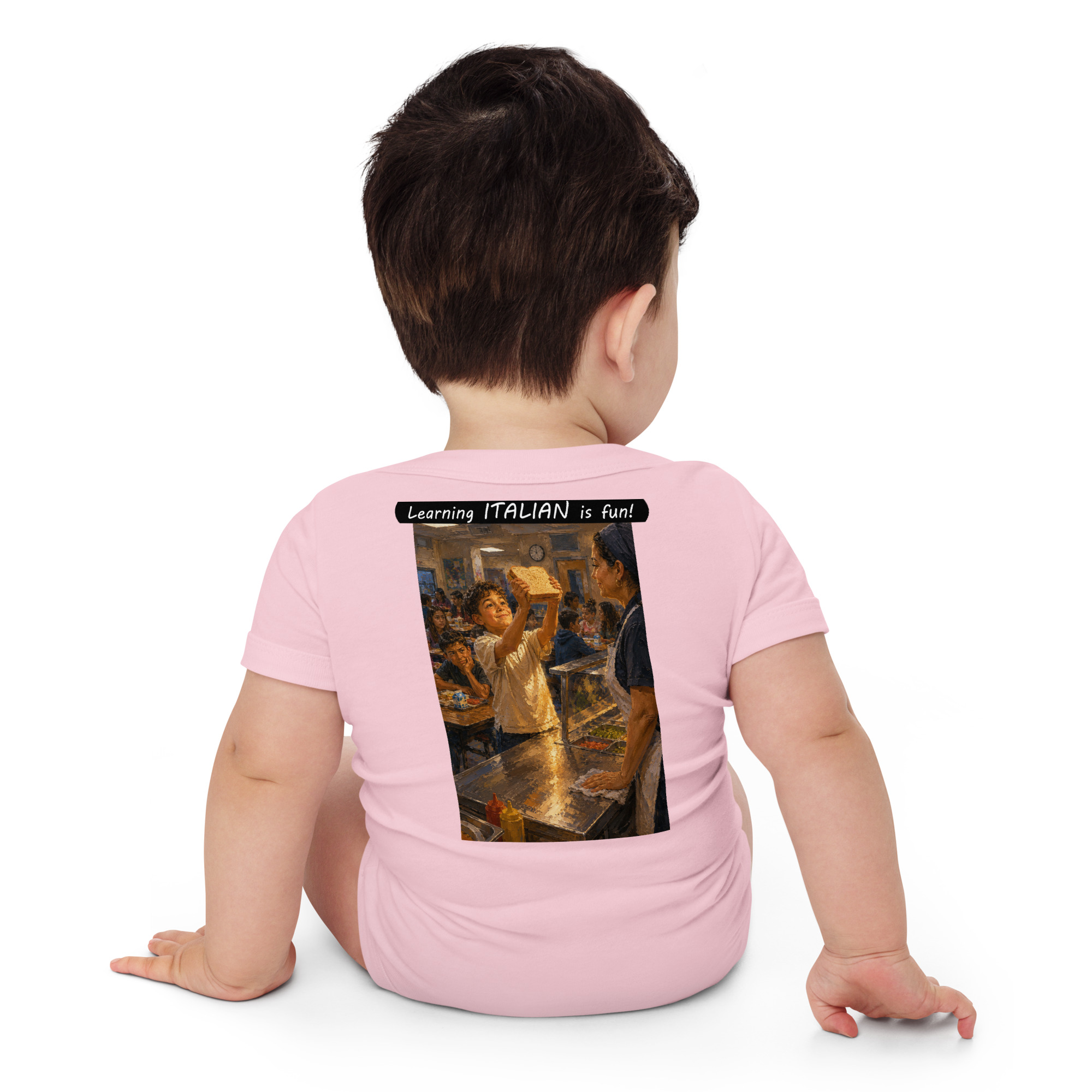Baby Short Sleeve One Piece - Learning ITALIAN is fun! - Crusty Roof Tiles - Image 19