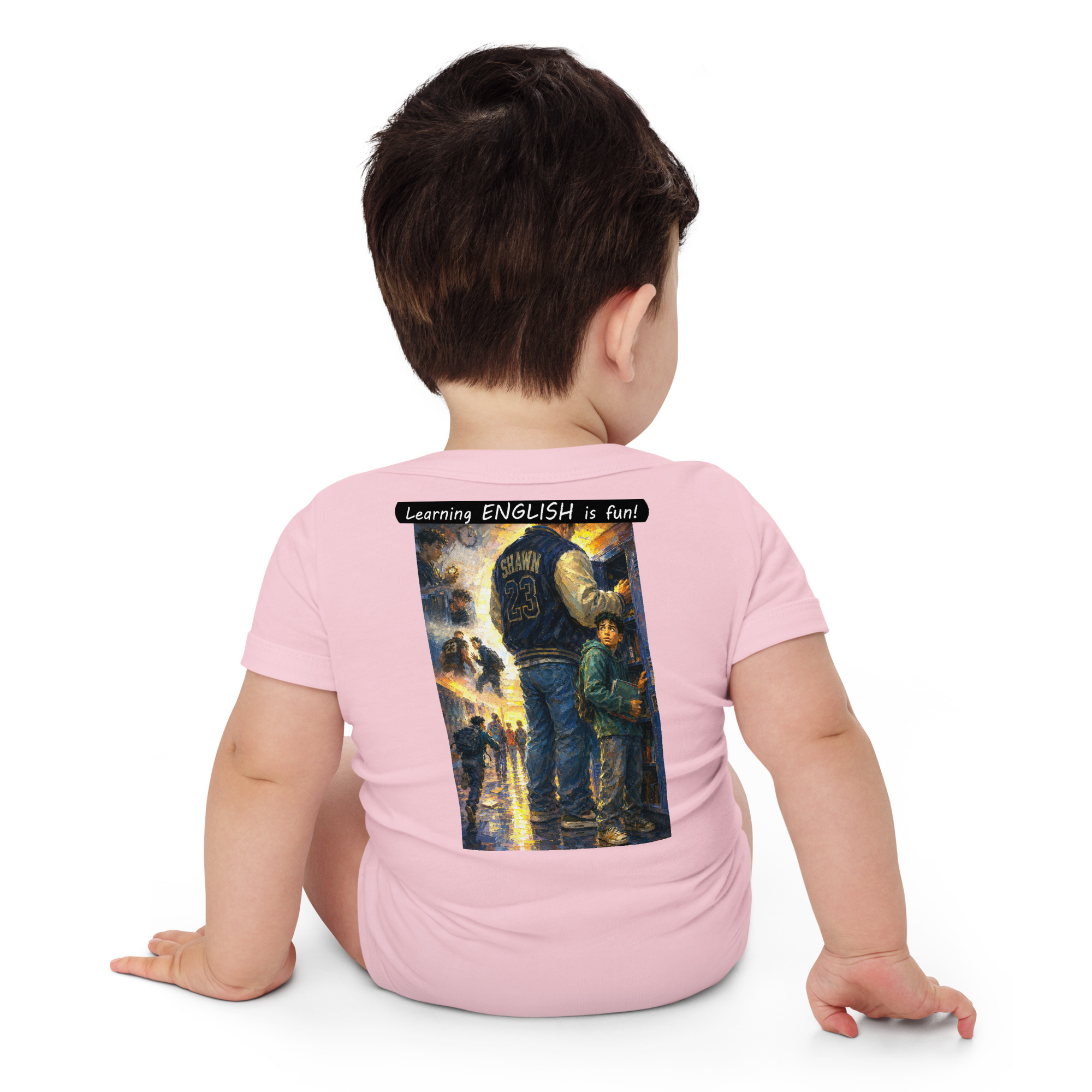 Baby Short Sleeve One Piece - Learning ENGLISH is fun! - The School Locker - Image 24