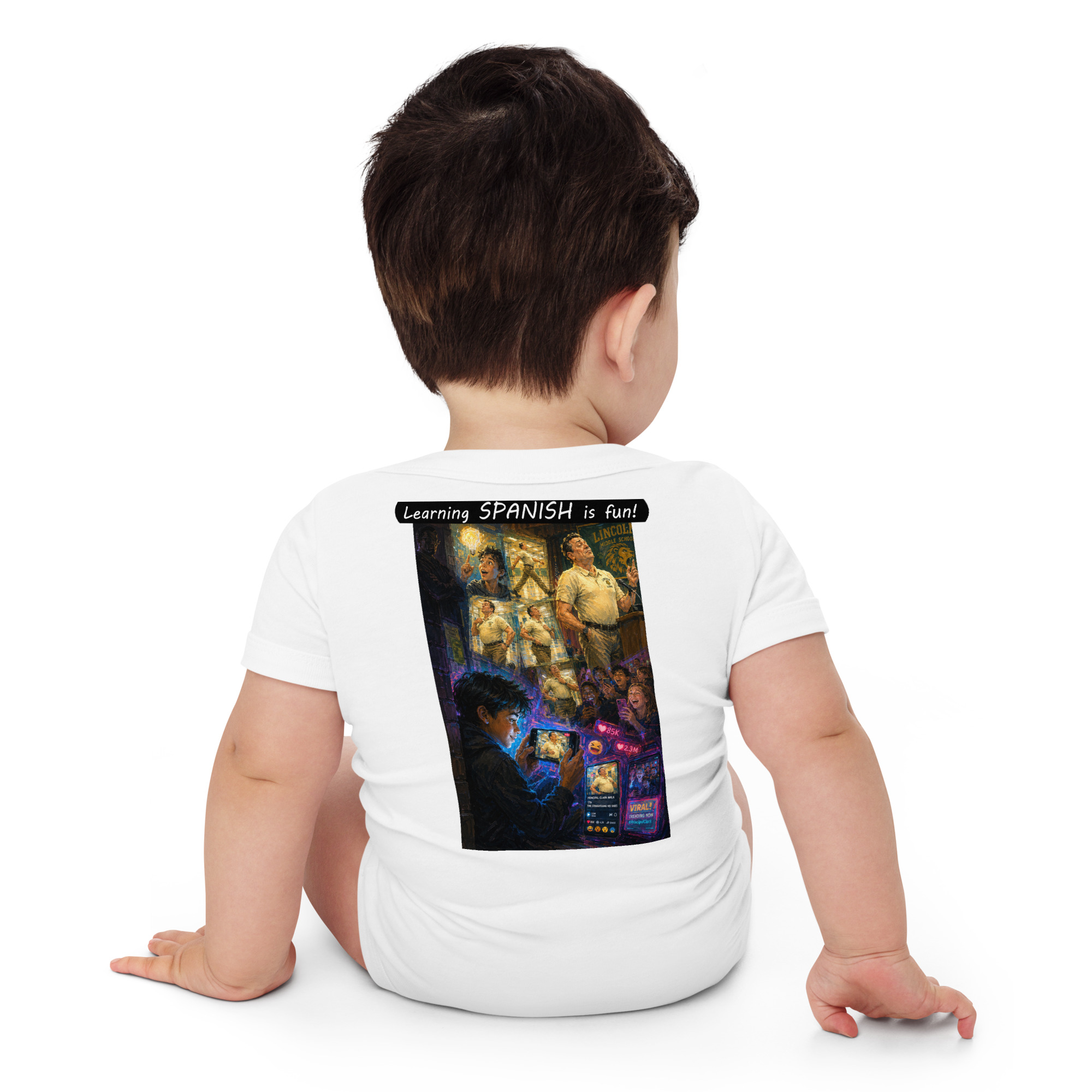 Baby Short Sleeve One Piece - Learning SPANISH is fun! - The Influencer - Image 35