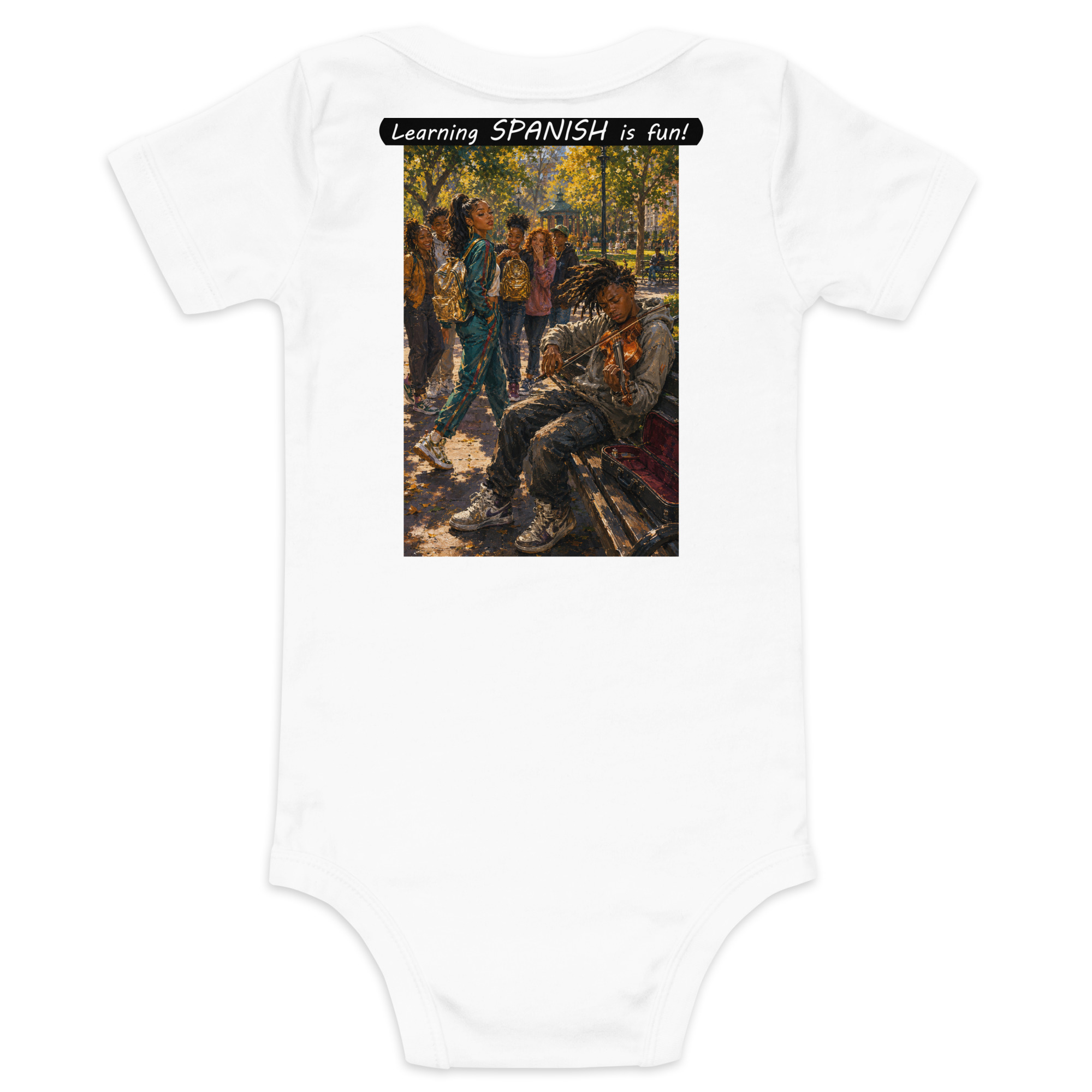 Baby Short Sleeve One Piece - Learning SPANISH is fun! - The Spotlight - Image 32