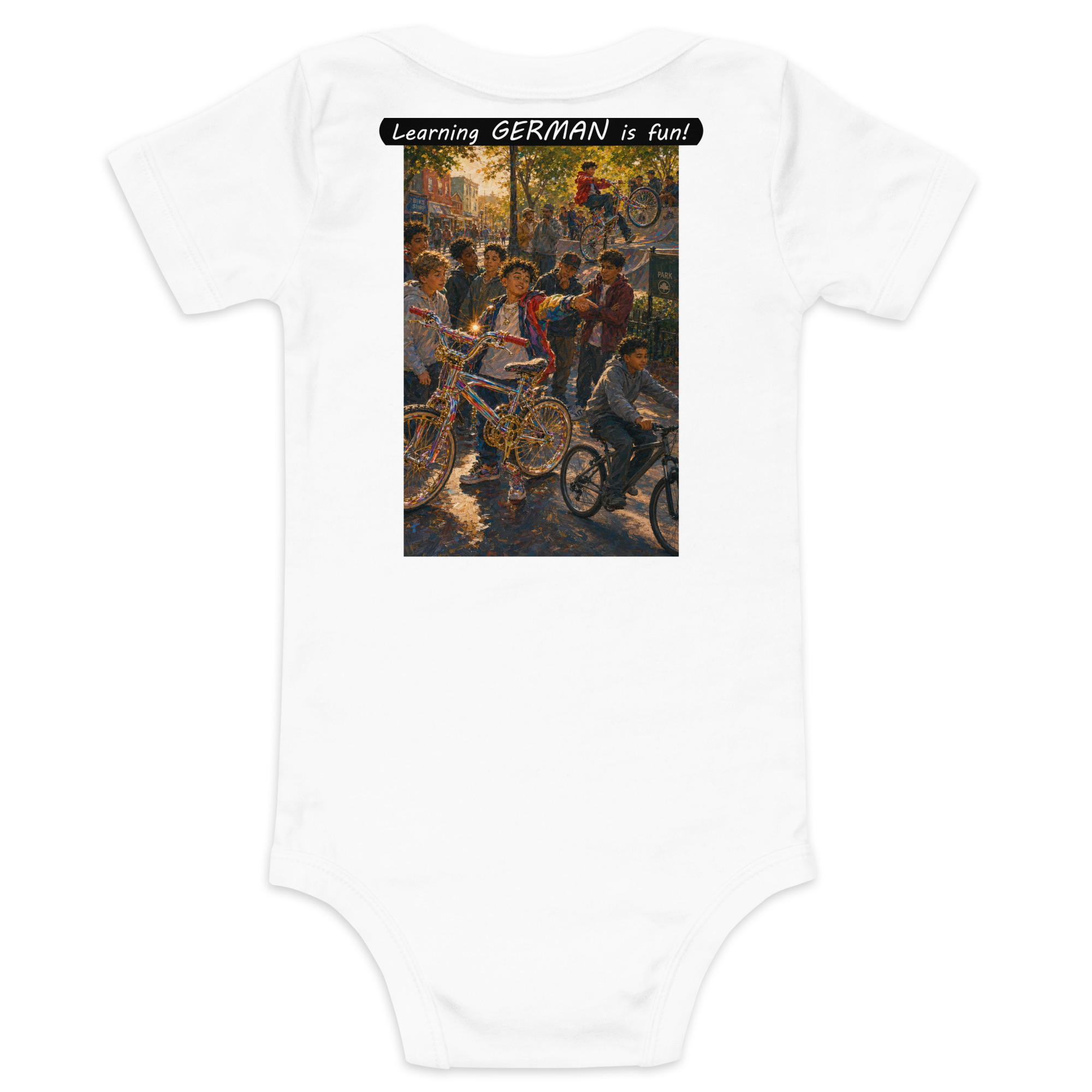 Baby Short Sleeve One Piece - Learning GERMAN is fun! - The Show Off - Image 27