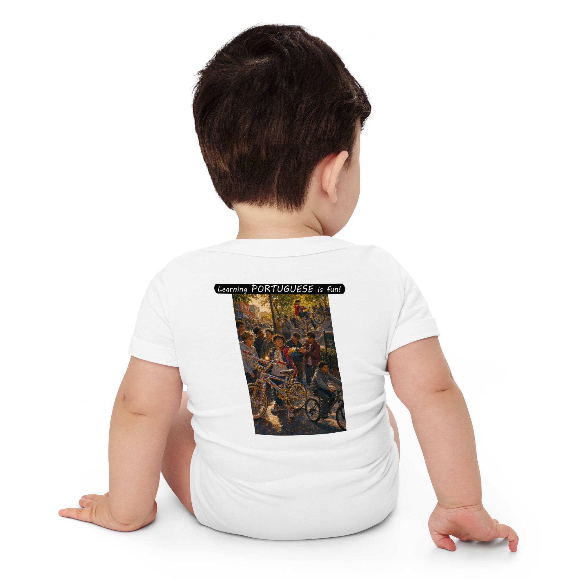 Baby Short Sleeve One Piece - Learning PORTUGUESE is fun! - The Show Off - Image 29