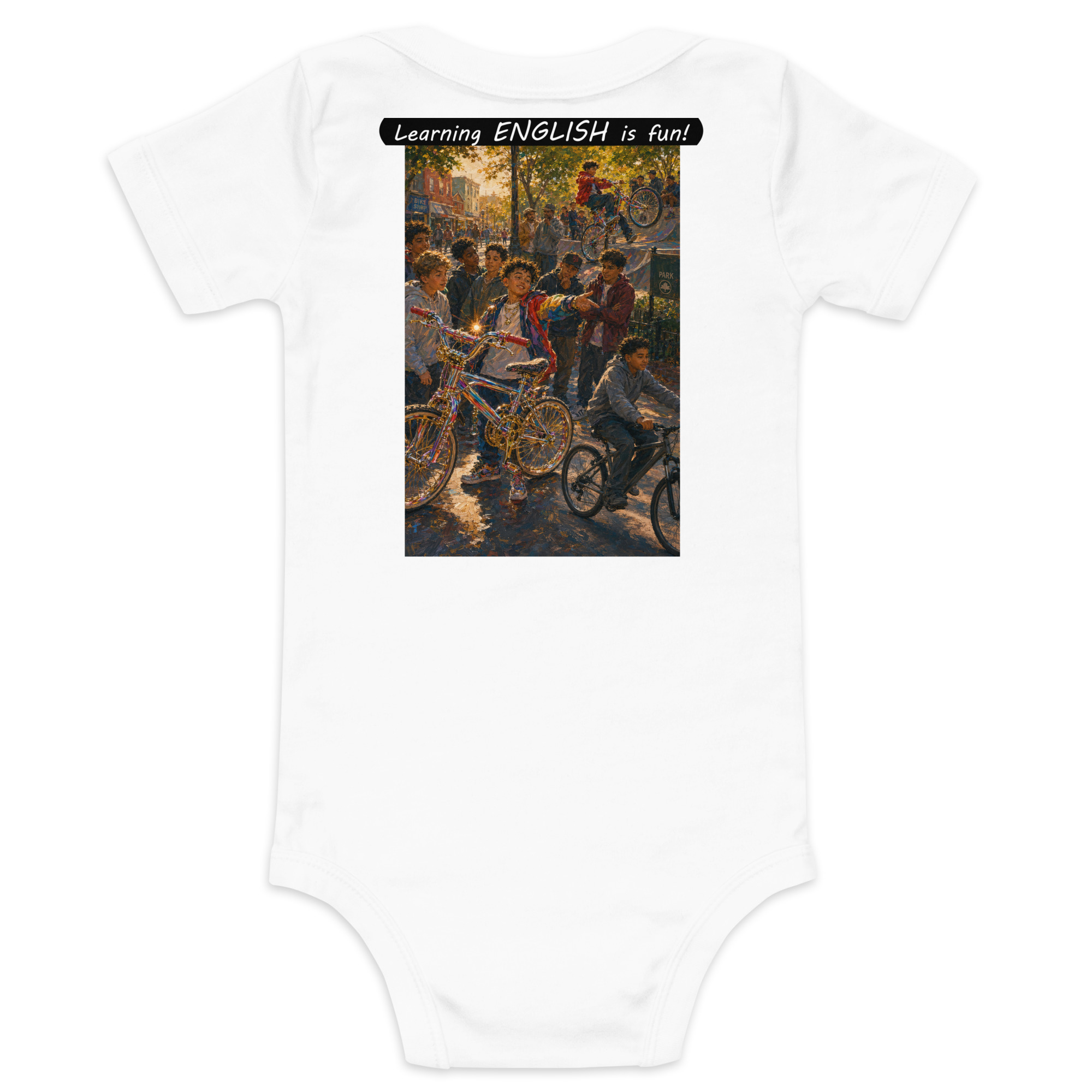 Baby short sleeve one piece - Learning ENGLISH is fun! - The Show Off - Image 27