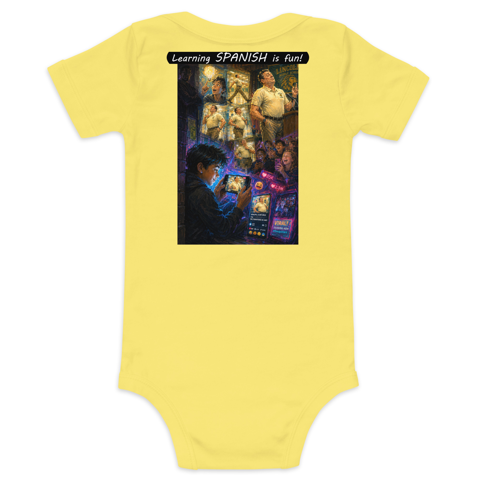 Baby Short Sleeve One Piece - Learning SPANISH is fun! - The Influencer - Image 27