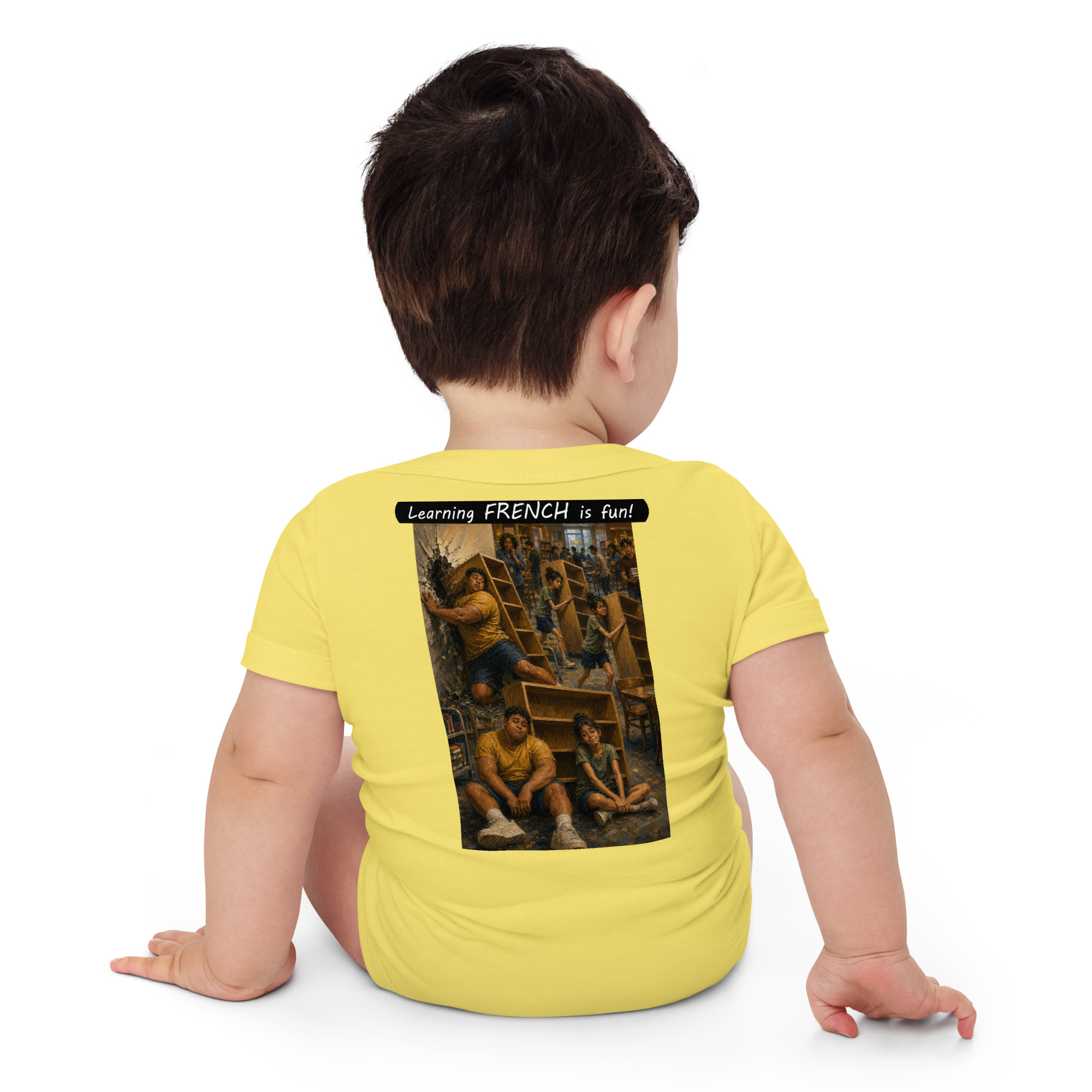 Baby Short Sleeve One Piece - Learning FRENCH is fun! - Fair Trade - Image 34