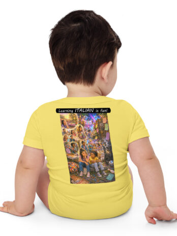 Baby Short Sleeve One Piece – Learning ITALIAN is fun! – The Surprise Party