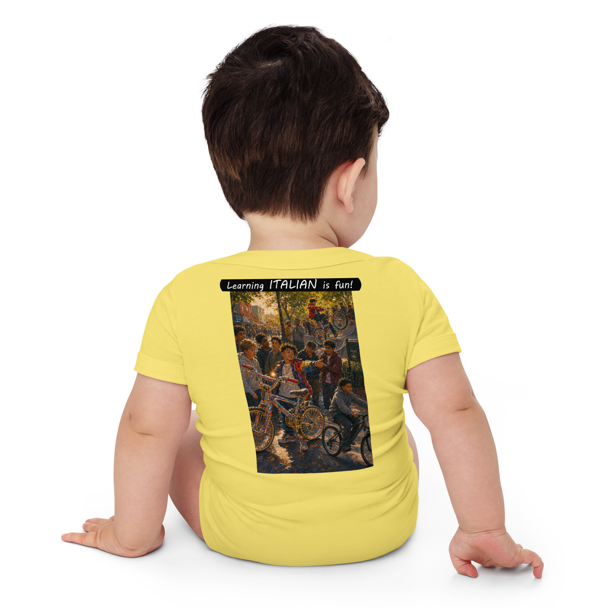 Baby Short Sleeve One Piece - Learning ITALIAN is fun! - The Show Off - Image 24