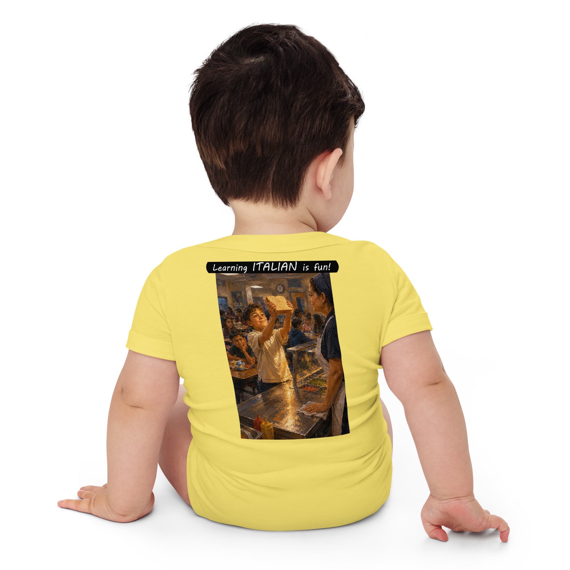 Baby Short Sleeve One Piece - Learning ITALIAN is fun! - Crusty Roof Tiles - Image 24