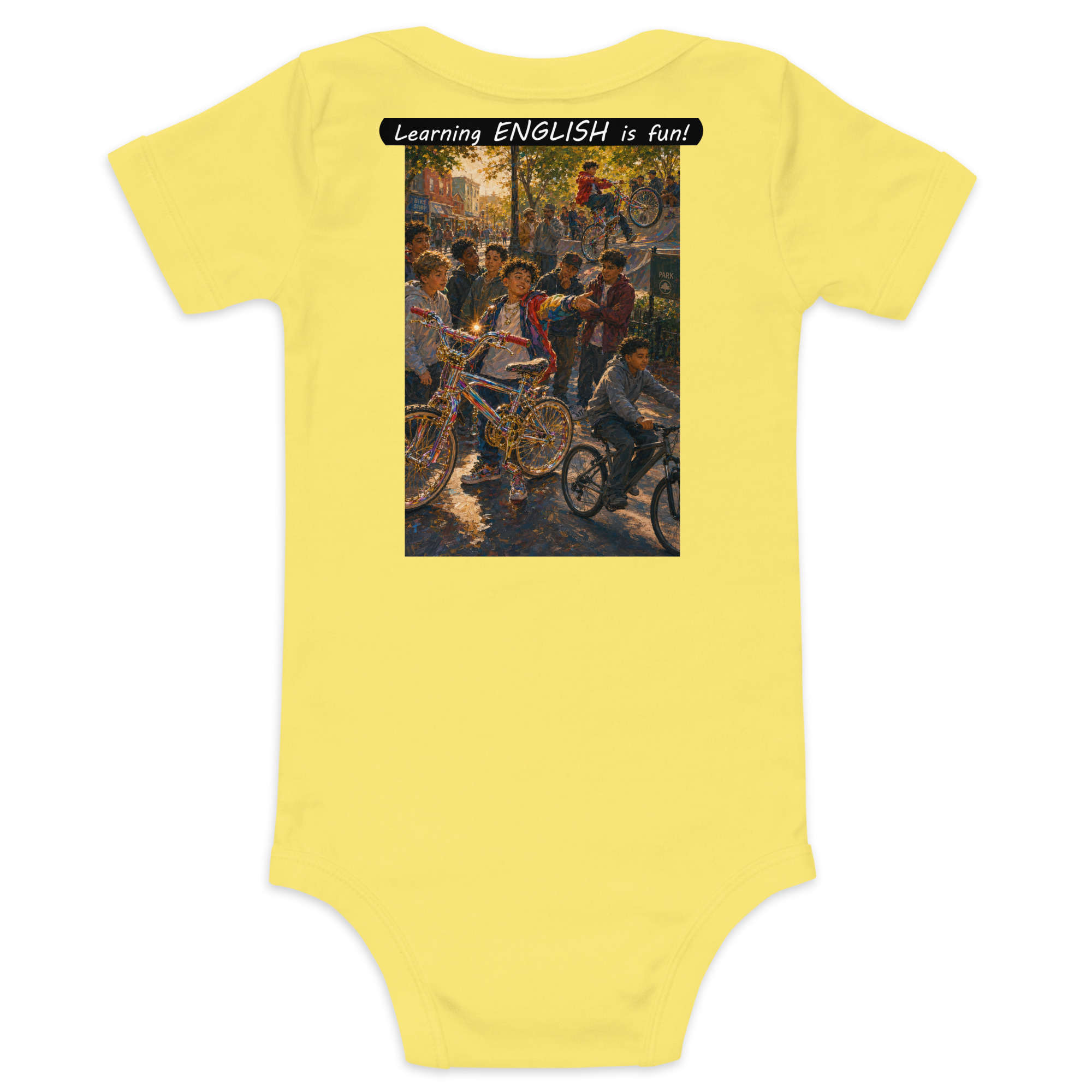 Baby short sleeve one piece - Learning ENGLISH is fun! - The Show Off - Image 22