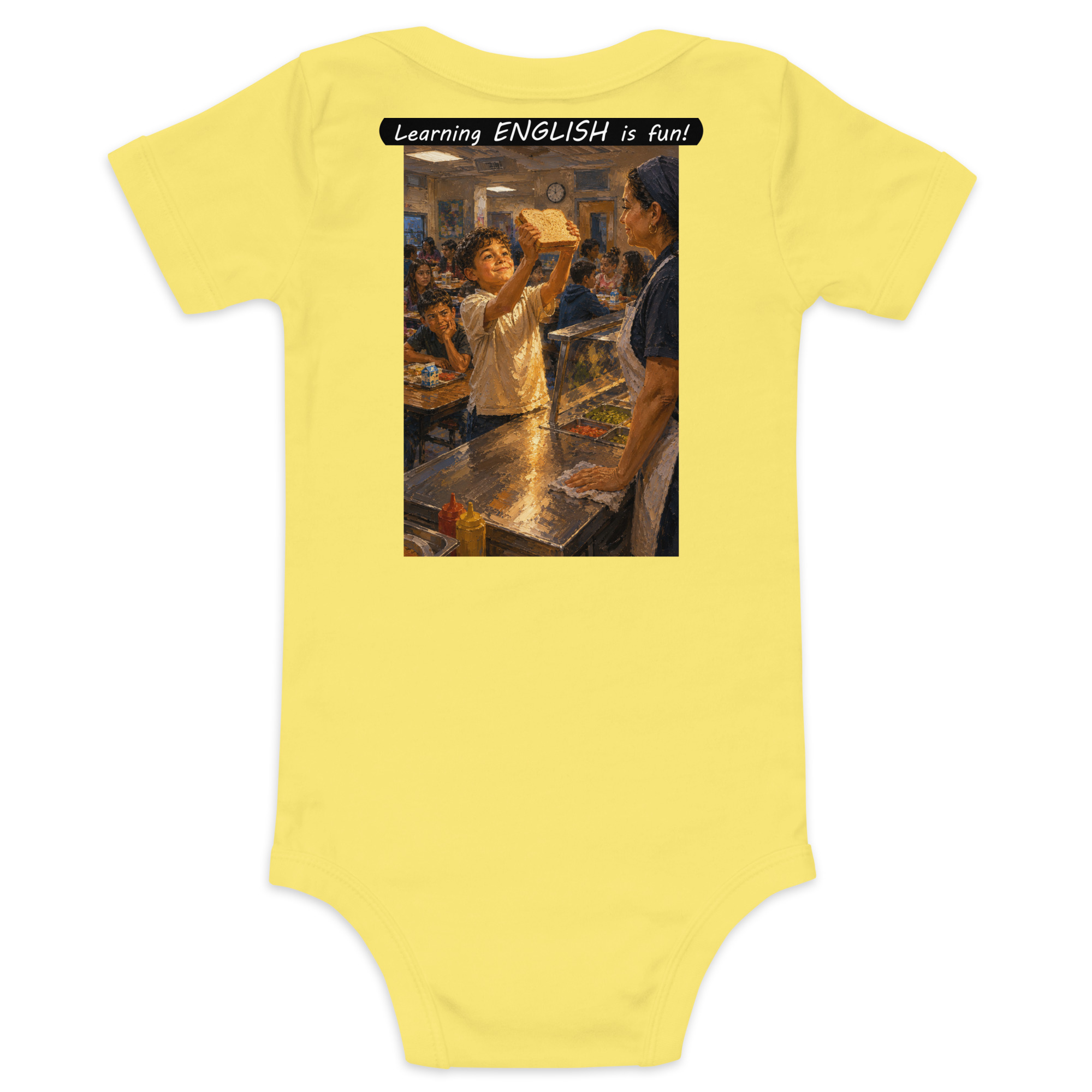 Baby short sleeve one piece - Learning ENGLISH is fun! - Crusty Roof Tiles - Image 22