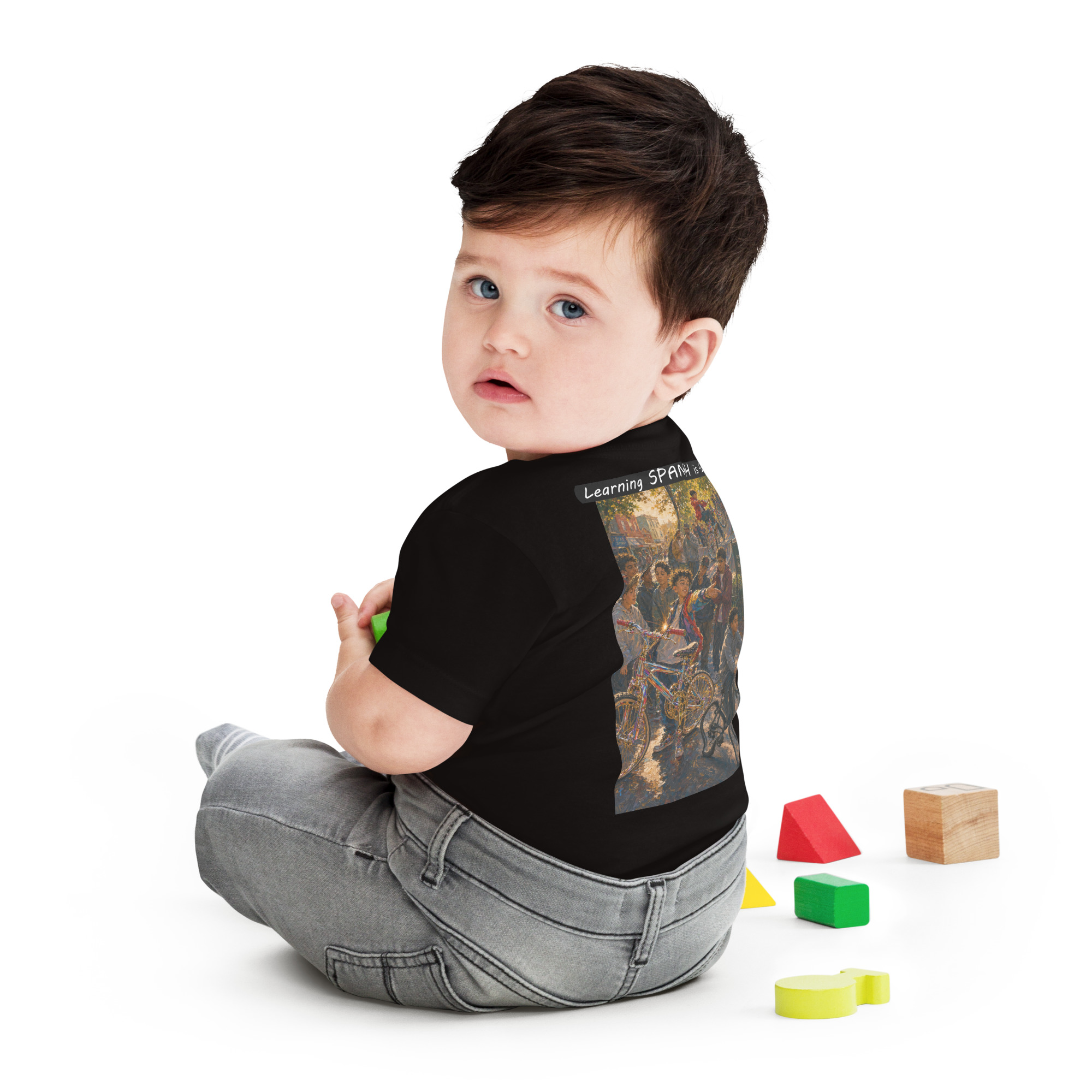 Baby Jersey Short Sleeve Tee - Learning SPANISH is fun! - The Show Off - Image 7