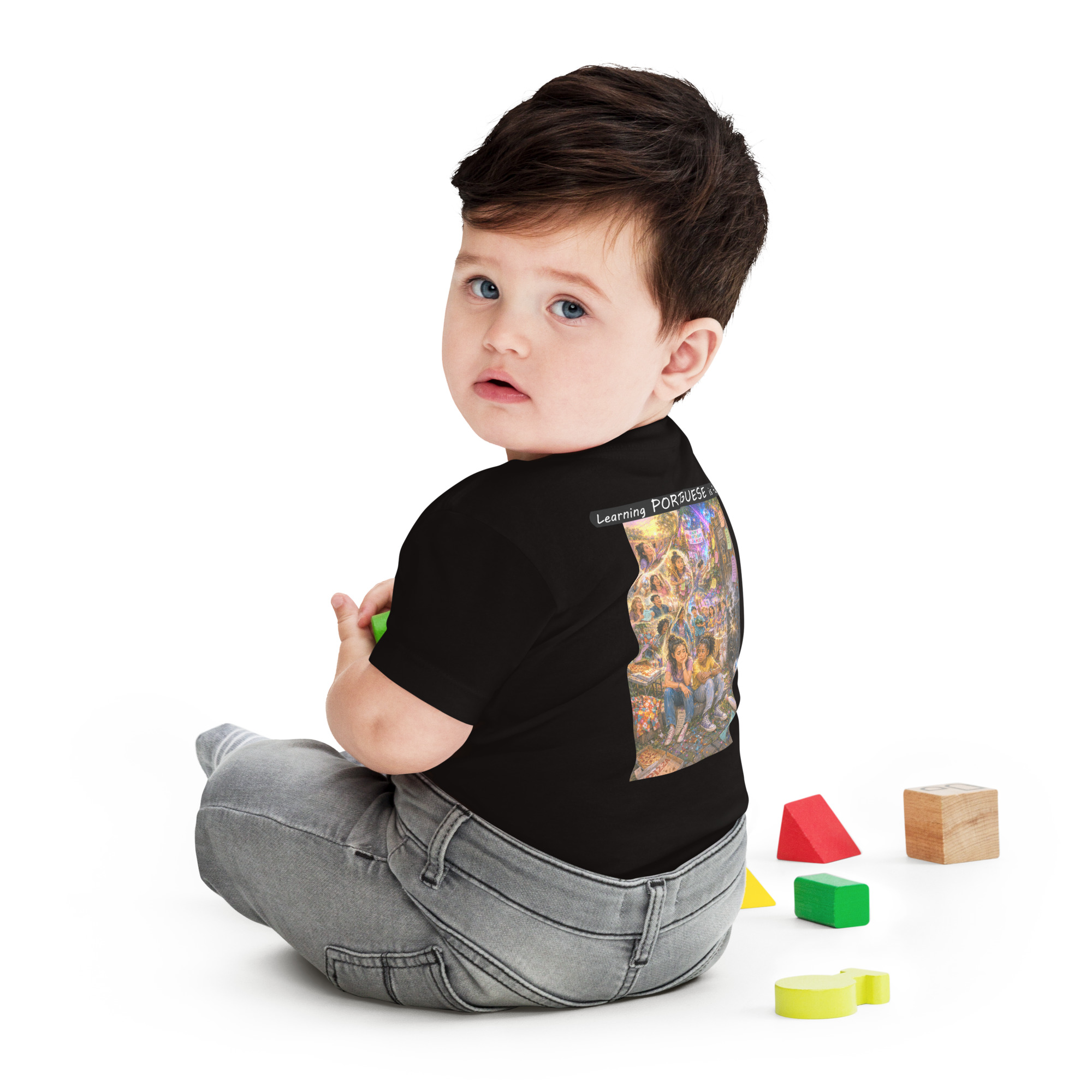 Baby Jersey Short Sleeve Tee - Learning PORTUGUESE is fun! - The Surprise Party - Image 6