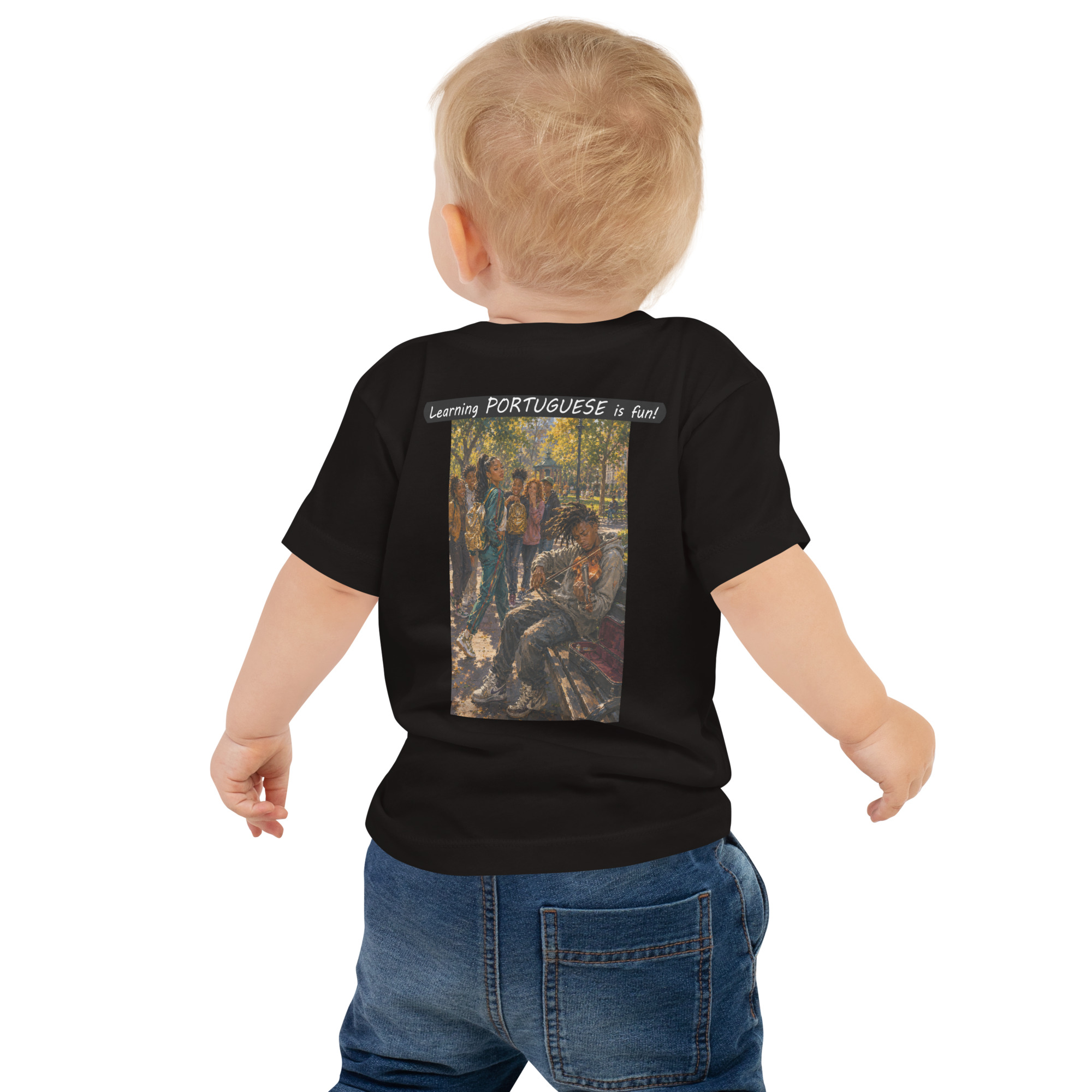 Baby Jersey Short Sleeve Tee - Learning PORTUGUESE is fun! - The Spotlight - Image 4