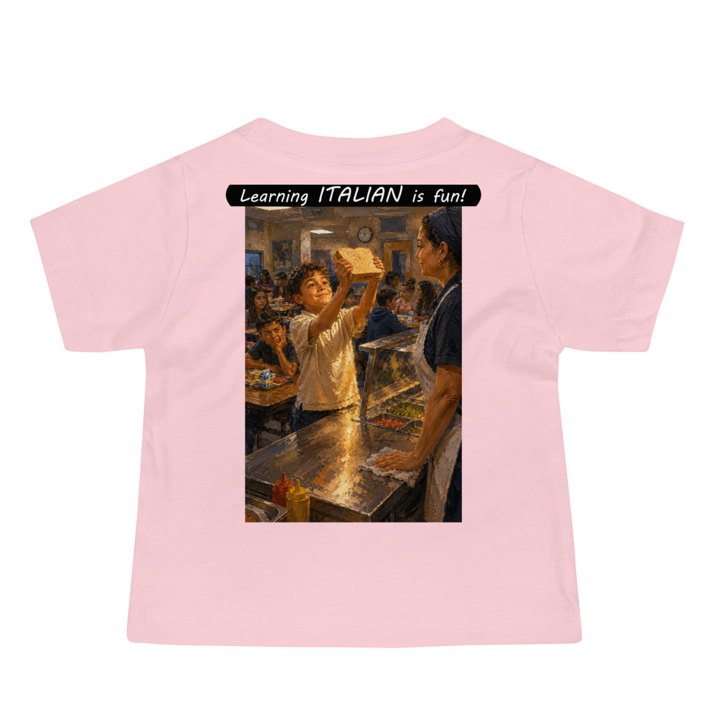 Baby Jersey Short Sleeve Tee - Learning ITALIAN is fun! - Crusty Roof Tiles - Image 5