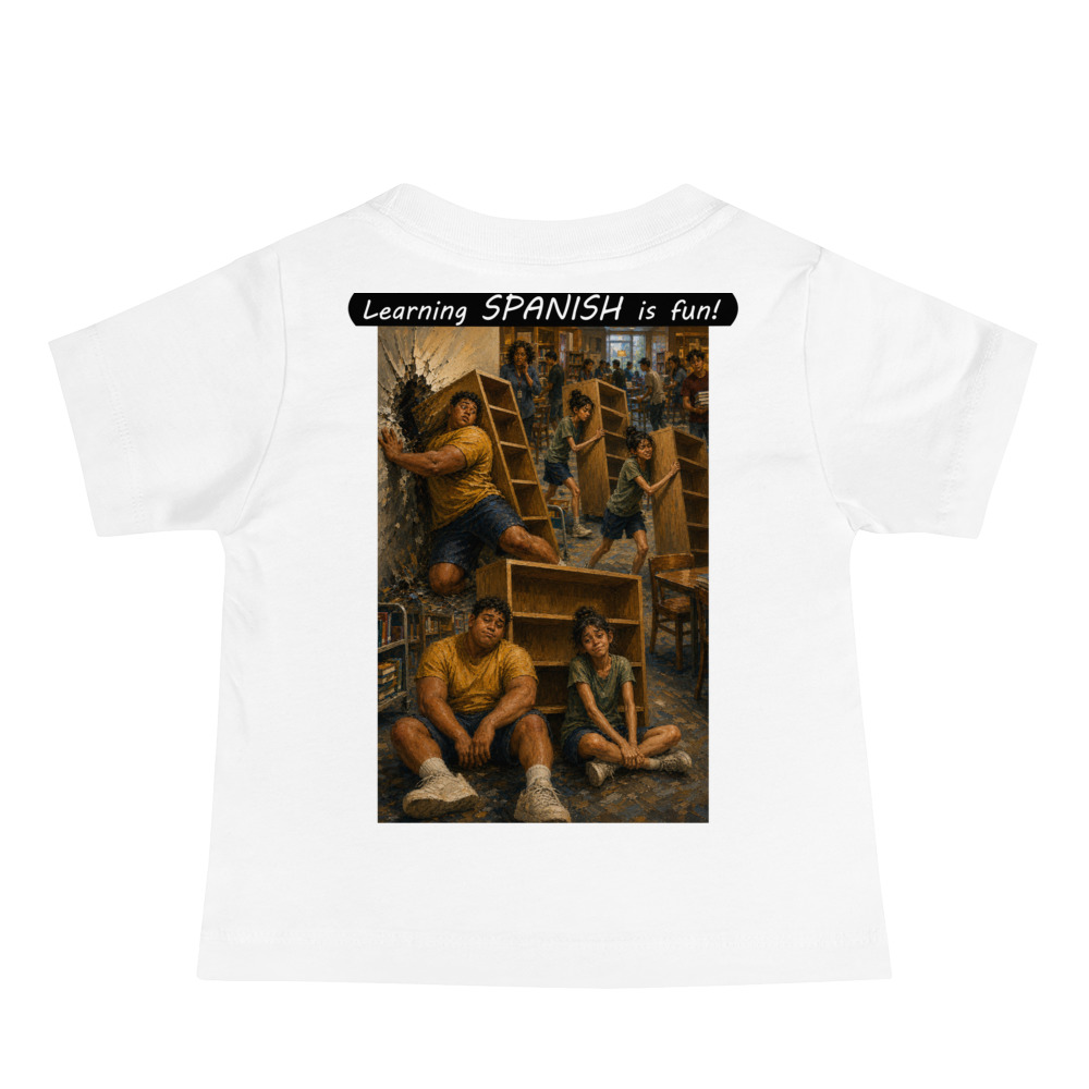 Baby Jersey Short Sleeve Tee - Learning SPANISH is fun! - Fair Trade - Image 9