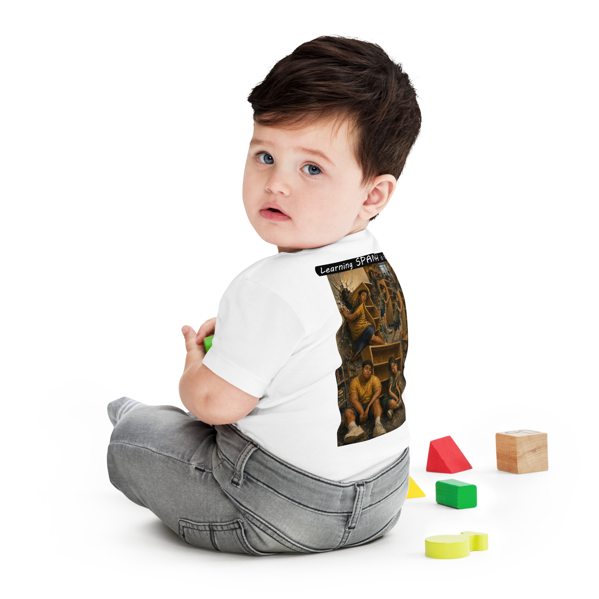 Baby Jersey Short Sleeve Tee - Learning SPANISH is fun! - Fair Trade - Image 10