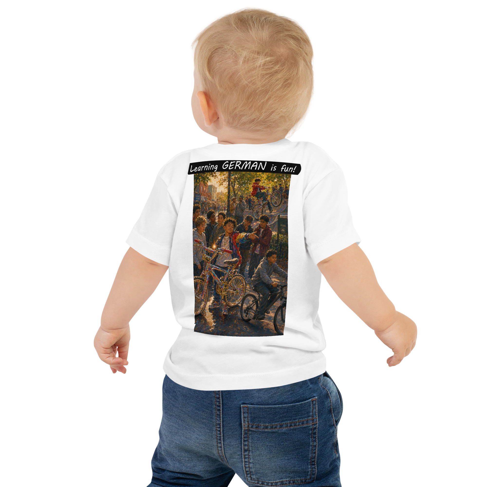 Baby Jersey Short Sleeve Tee - Learning GERMAN is fun! - The Show Off - Image 1